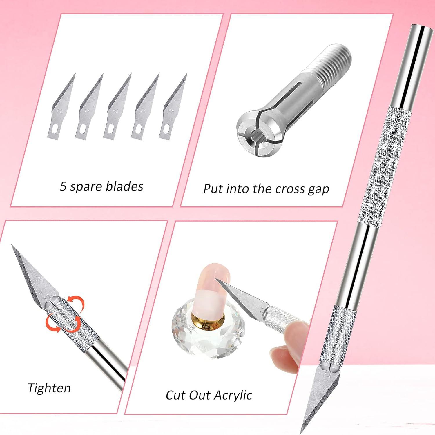 Kit de Herramientas para Uñas Acrílicas Honoson 3 Piezas Plata