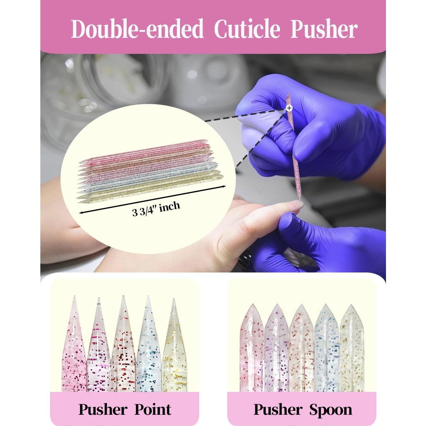 Kit de Pulidores de Uñas Axomize 500 Piezas Doble Cara 80/100