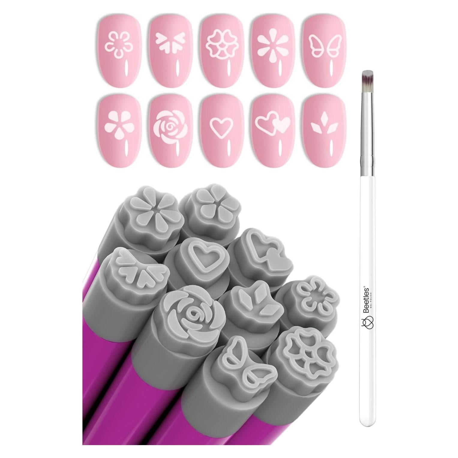 Juego de 10 Bolígrafos de Estampado para Uñas Gelab