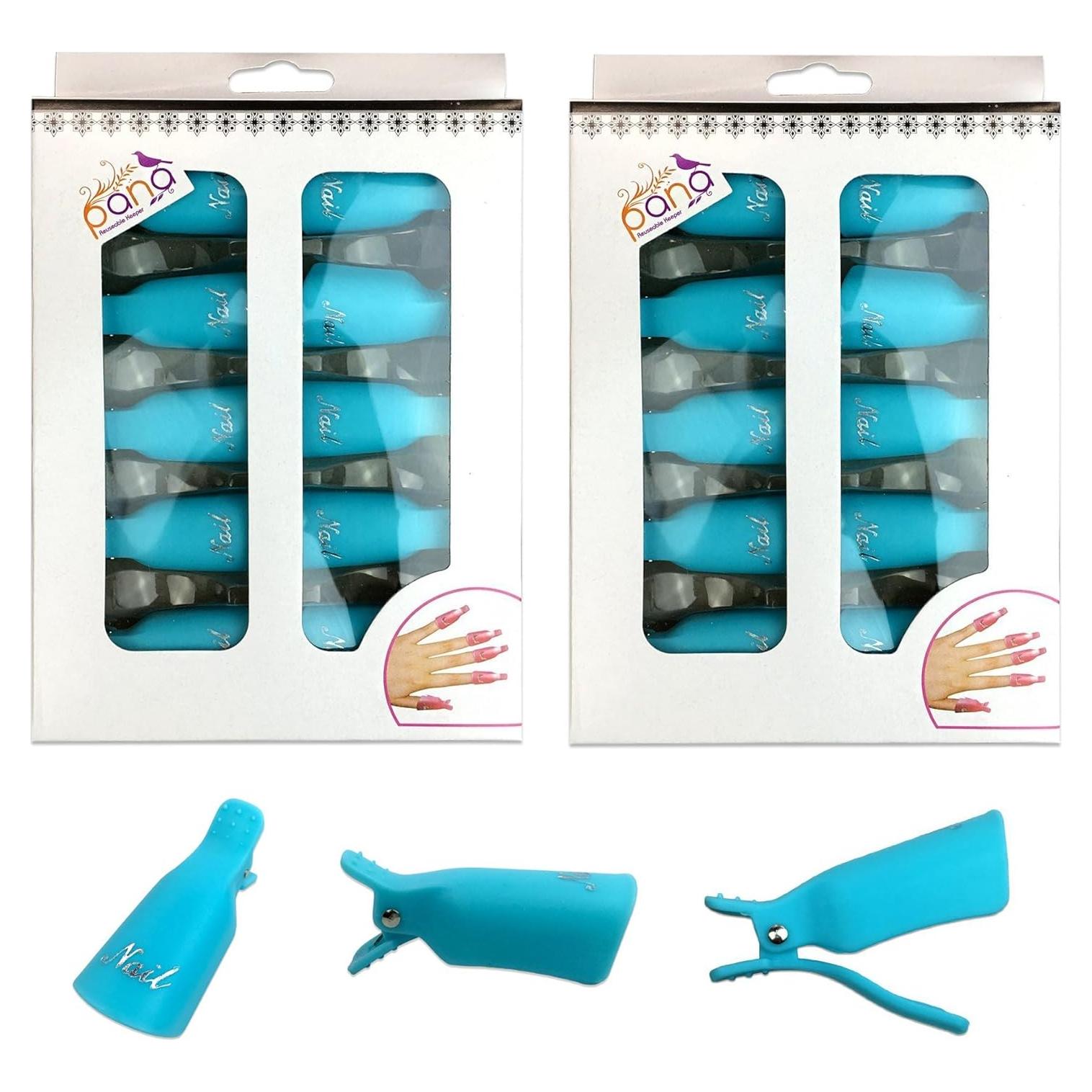 Pana Keeper Acrílico para Uñas - 10 Piezas Verde Azulado