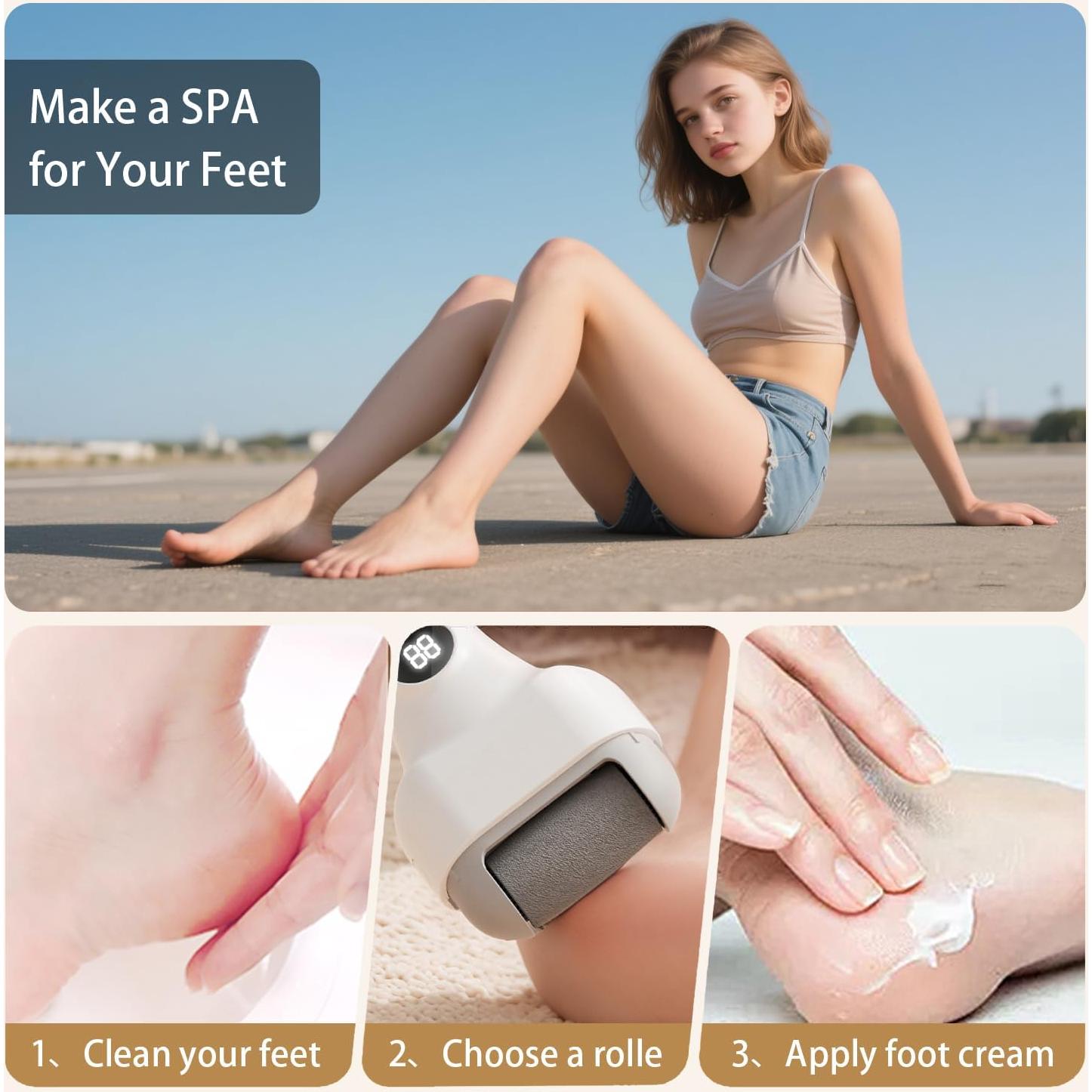 Removedor de Callos Eléctrico JDUanL Recargable 3 Velocidades