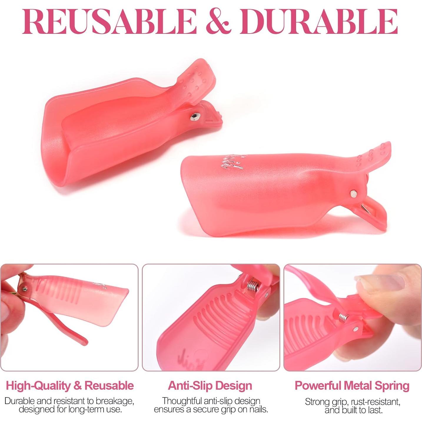 Kit de Clips Removedores de Esmalte de Uñas de Gel 20 Piezas