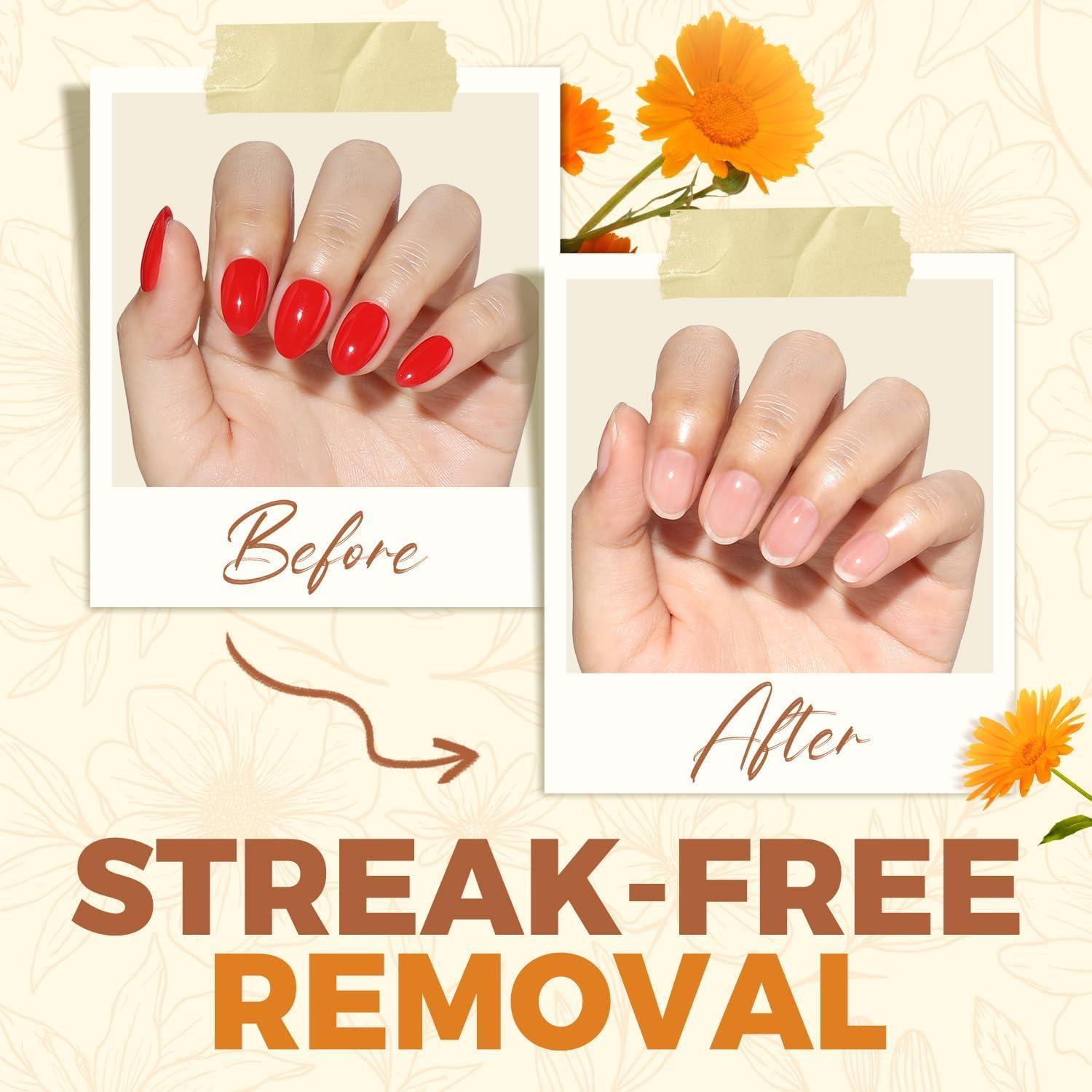 Removedor de Esmalte de Uñas UNA GELLA 236.6 ml Acetona Caléndula