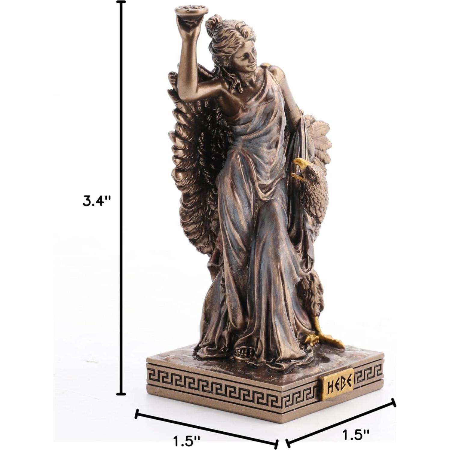 Figurita Miniatura Hebe Diosa Griega Veronese 8,89 cm Bronce