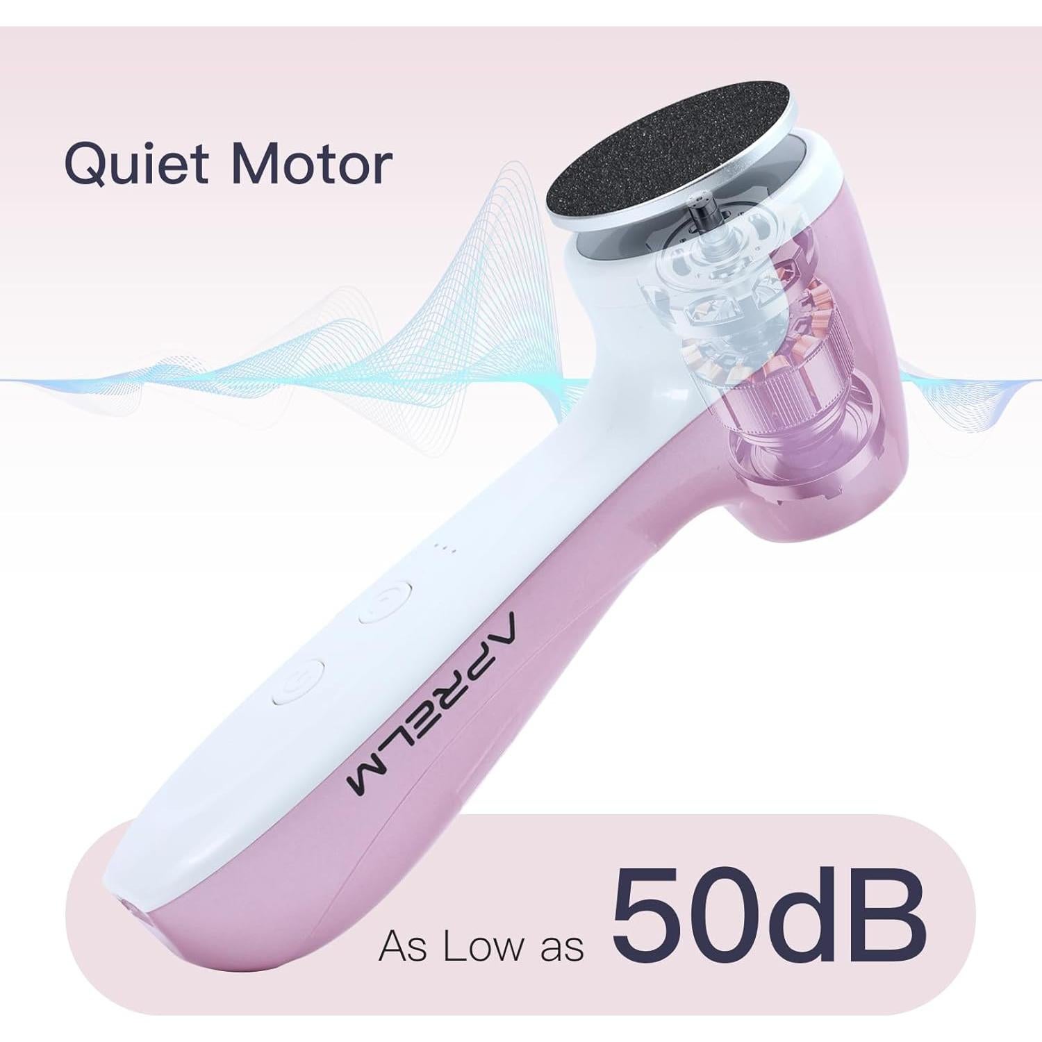 Removedor de Callos Eléctrico AprElm E7 Rosa 1000 RPM 120 Discos