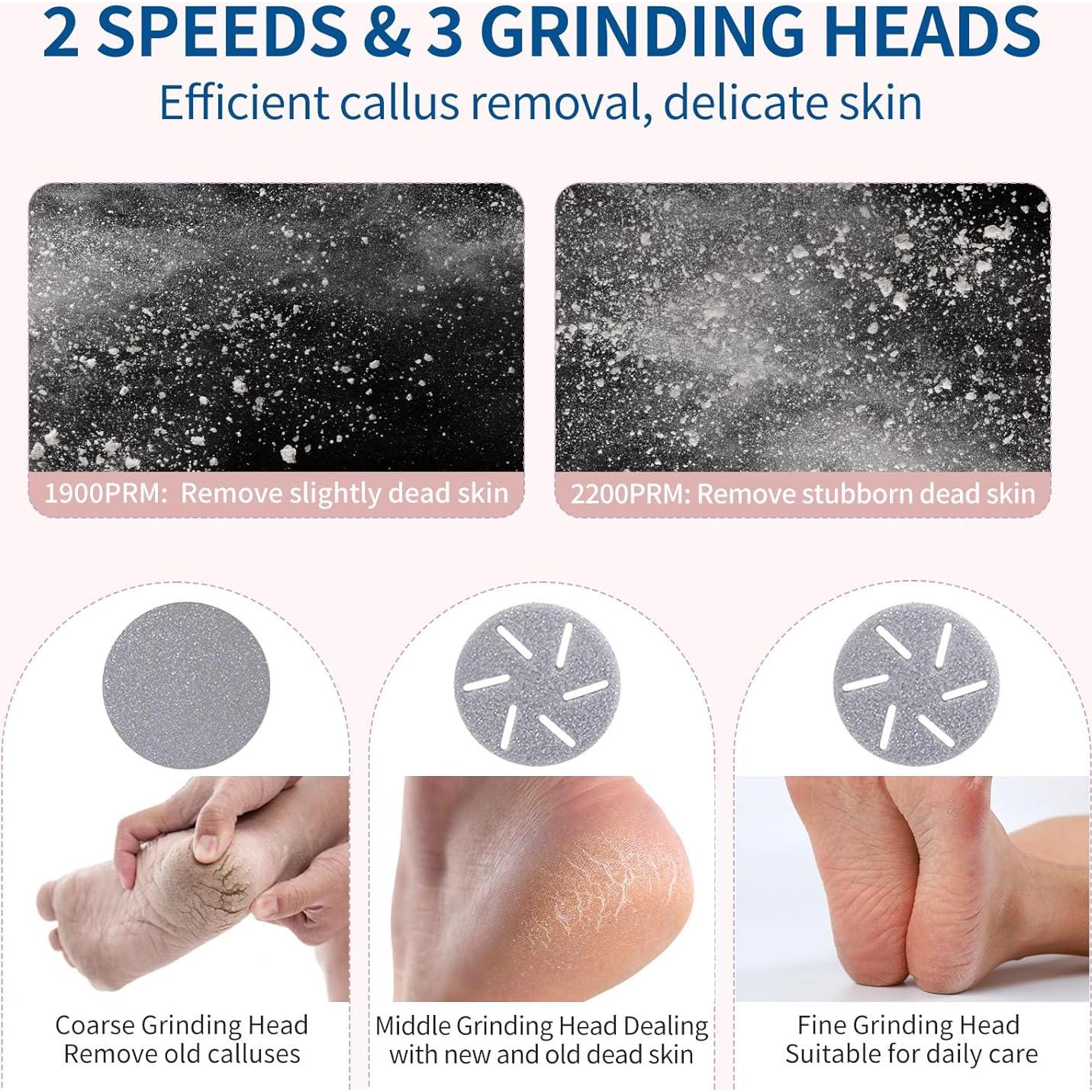 Removedor de Callos Eléctrico ZOZOO Recargable IPX7 3 Rodillos