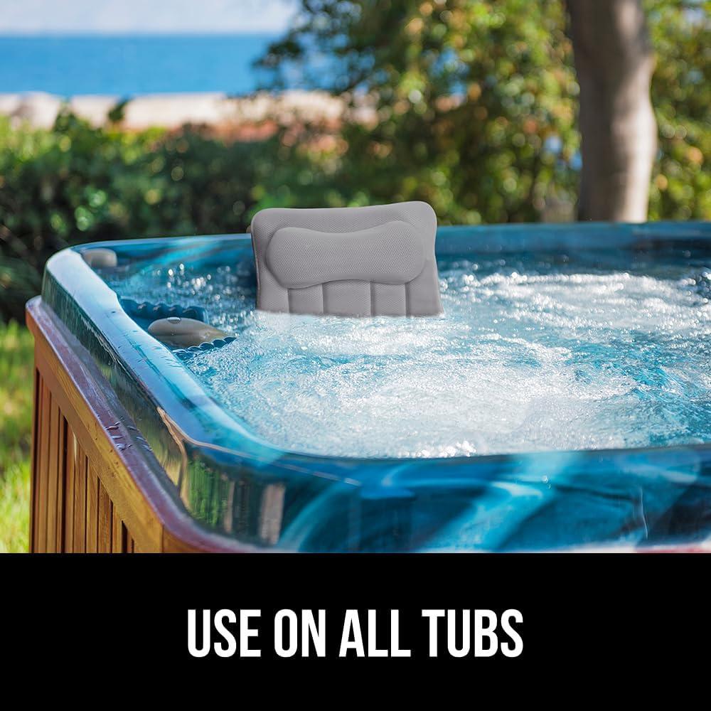 Almohada de Baño Gorilla Grip Gris con Ventosas y Soporte Ergonomico