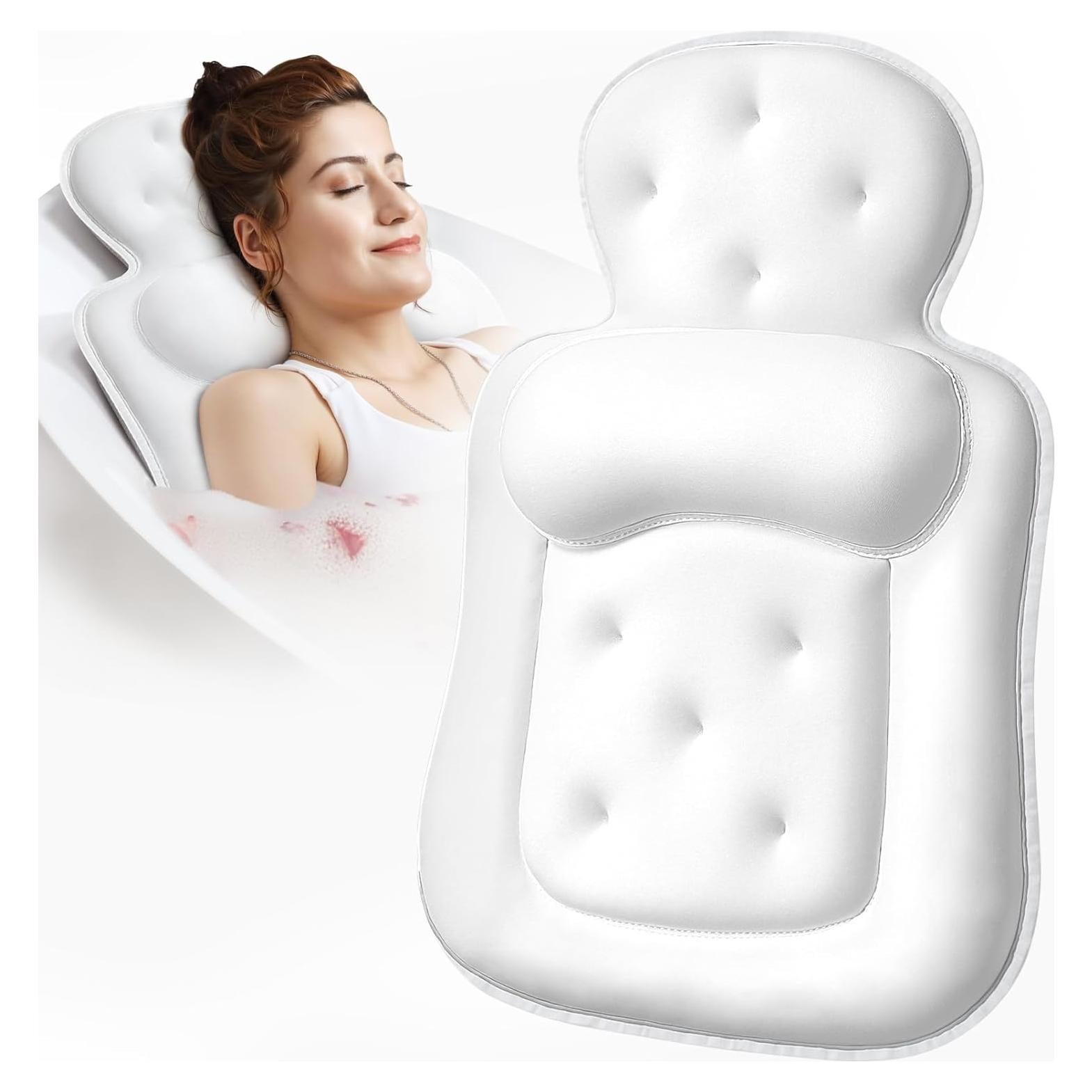 Almohada de Baño VOXOR Blanca con 54 Ventosas Antideslizantes