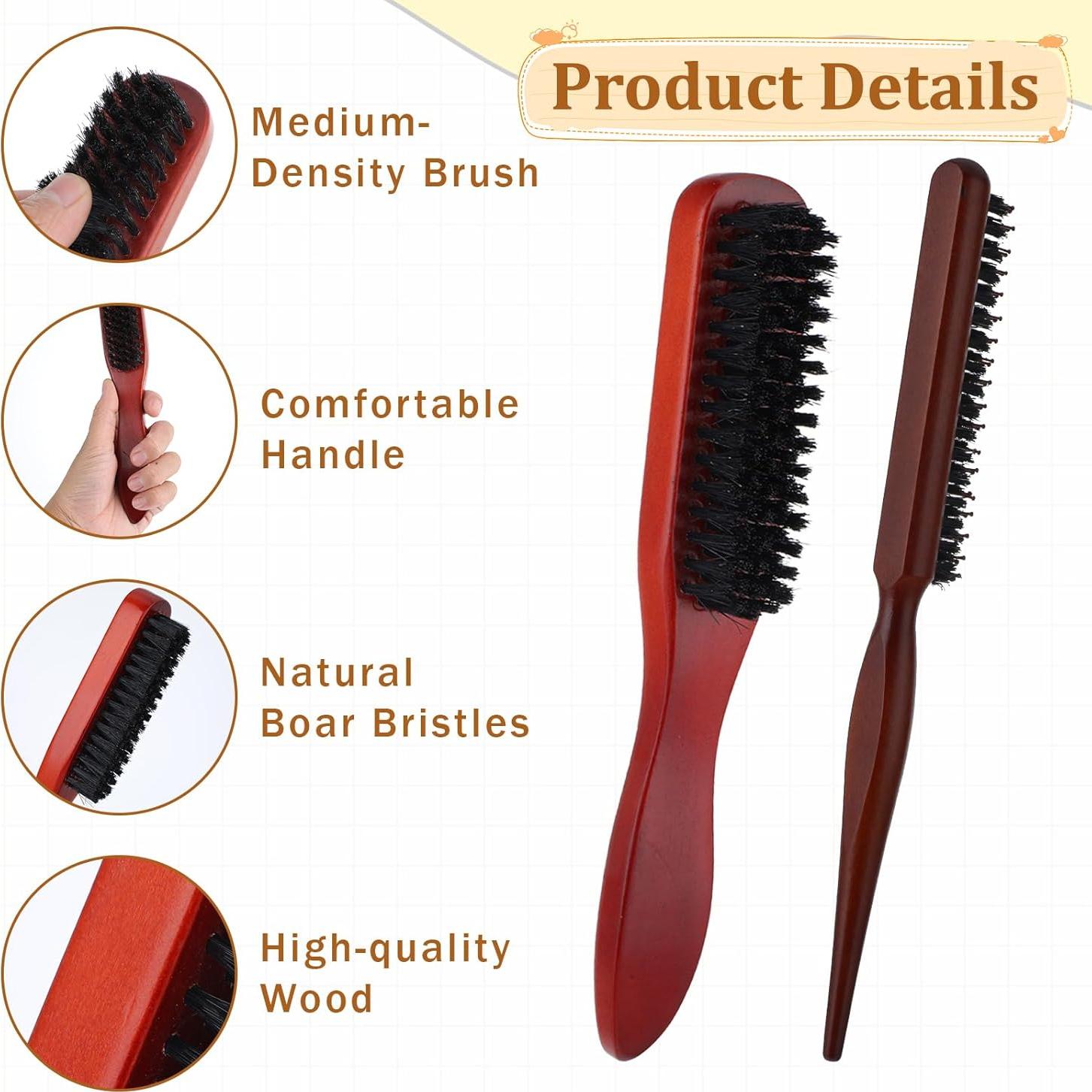 Conjunto de Cepillos para Cabello Bewudy 5 Piezas Nylon Madera