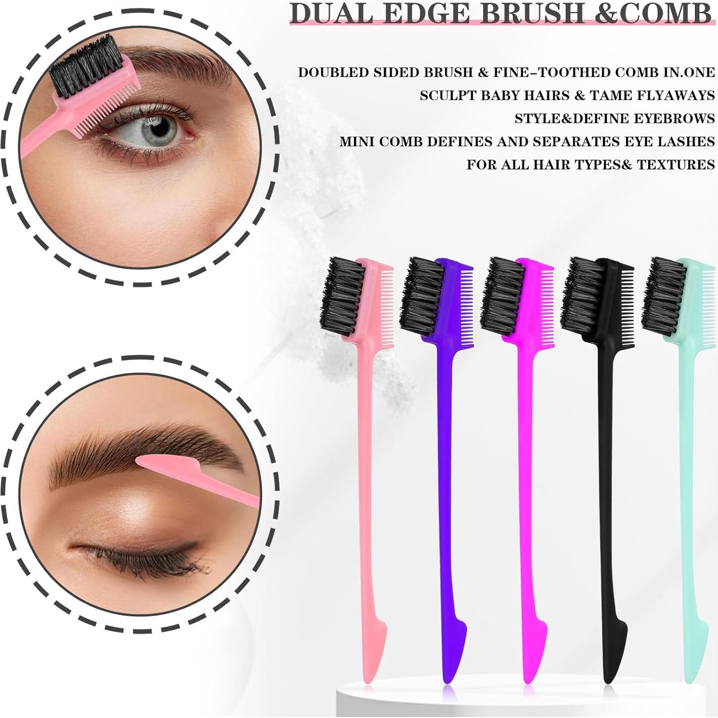 Set de 5 Cepillos para Bordes de Cabello BOHUIZ - Doble Cara