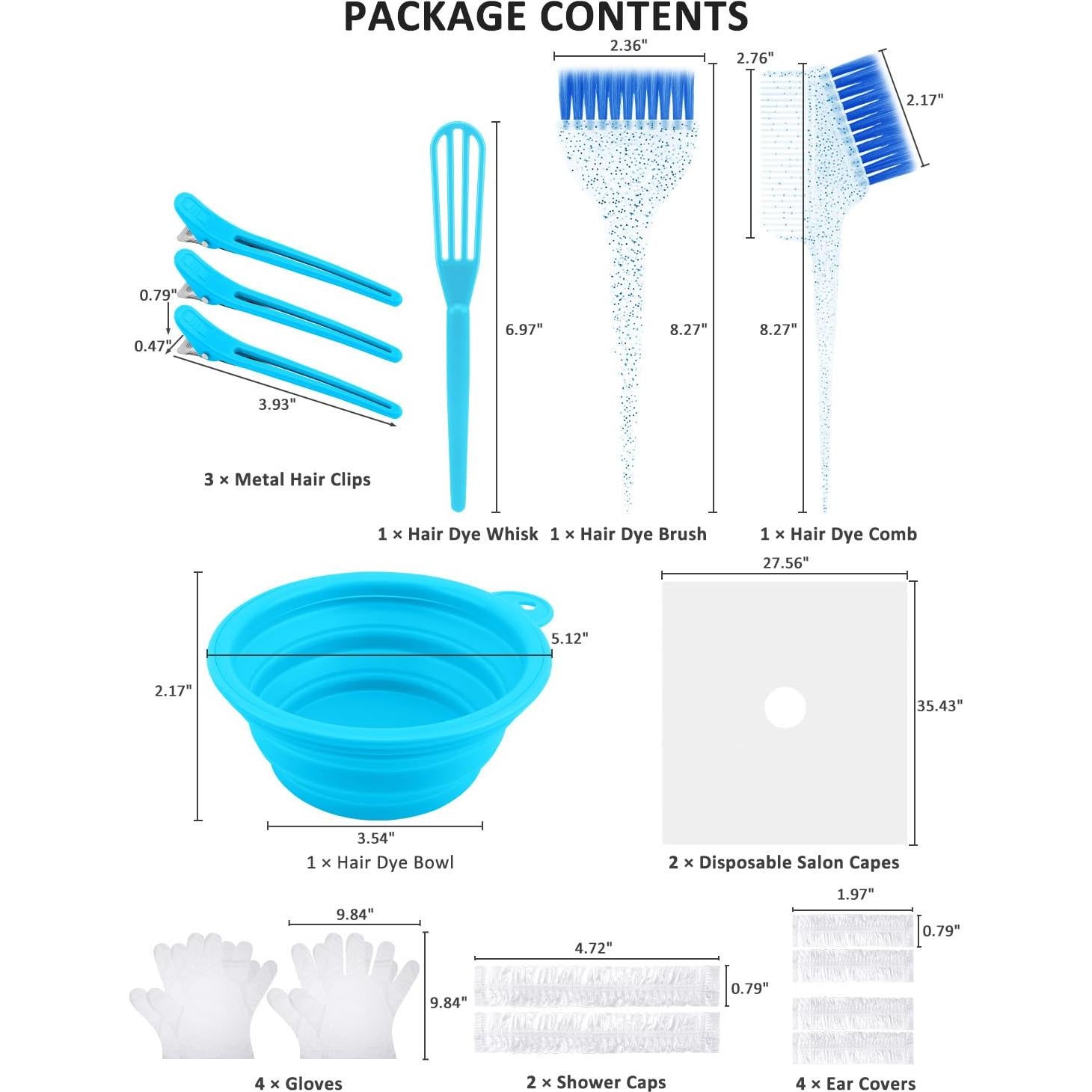 Kit de Decoloración y Tinte para Cabello 19 Piezas YOOVR