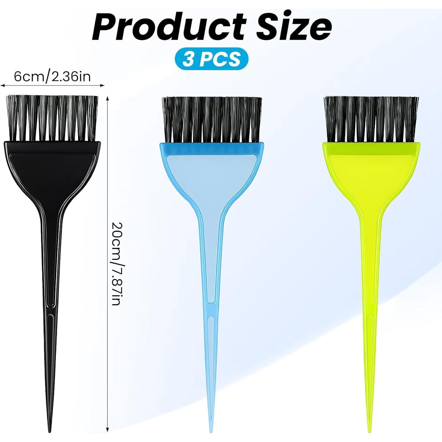 Kit de Brochas para Teñir el Cabello FdcLixuvol - 3 Pcs Colores