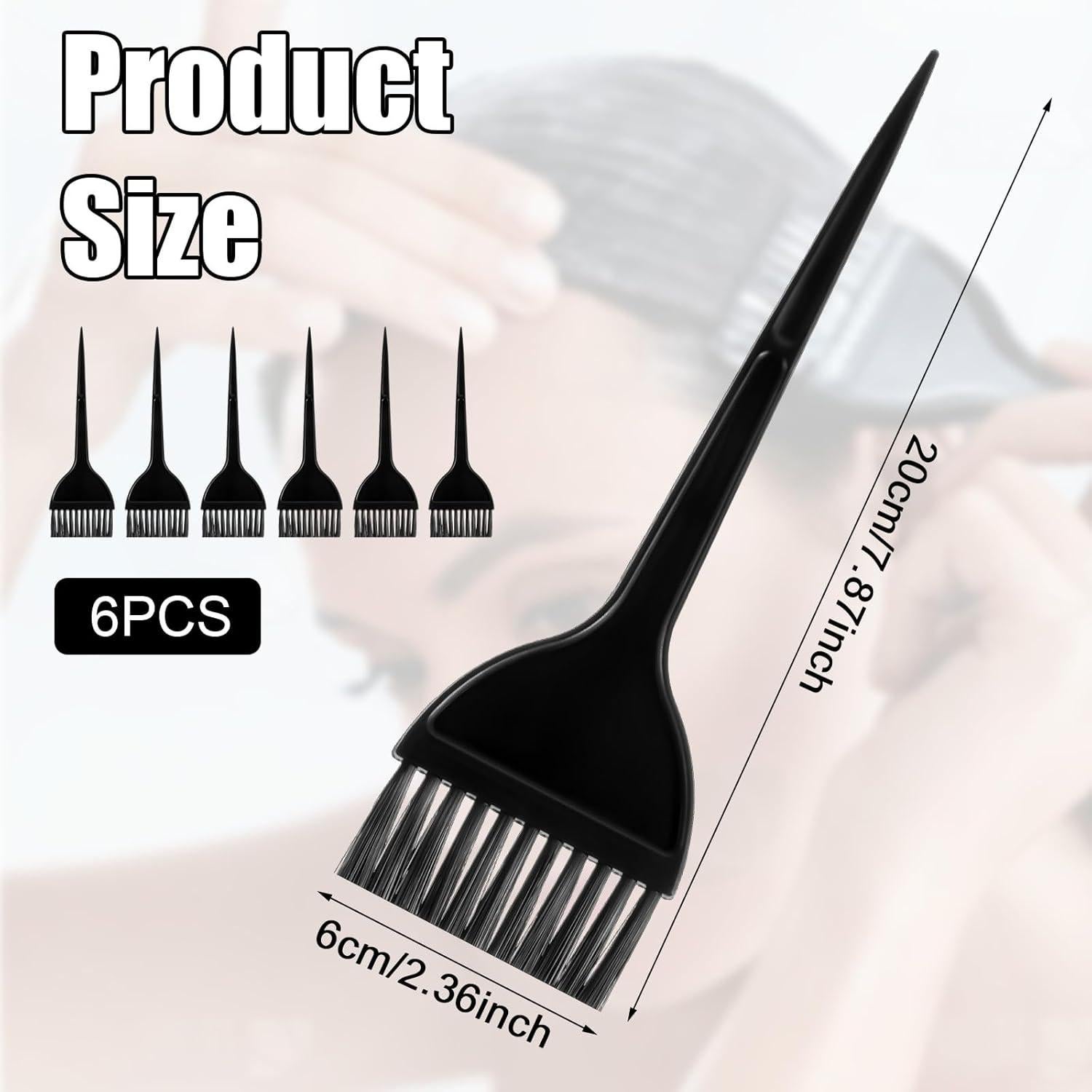 Juego de 6 Brochas para Teñir el Cabello JIYIN - Profesional