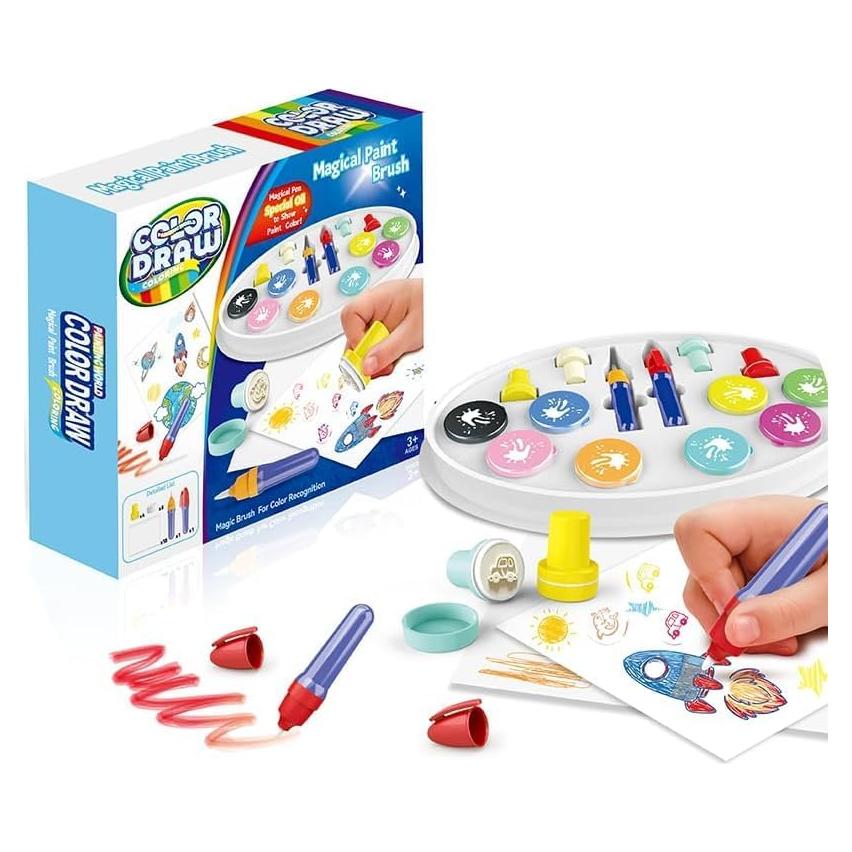 Pincel de Luz Mágica EJFOIEJ para Niños 3-9 Años - Pintura Sin Desorden