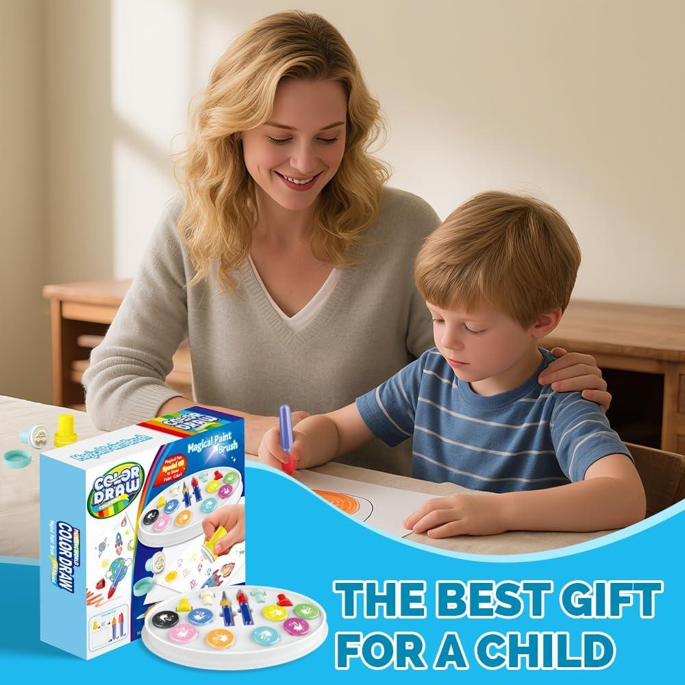 Pincel de Luz Mágica EJFOIEJ para Niños 3-9 Años - Pintura Sin Desorden