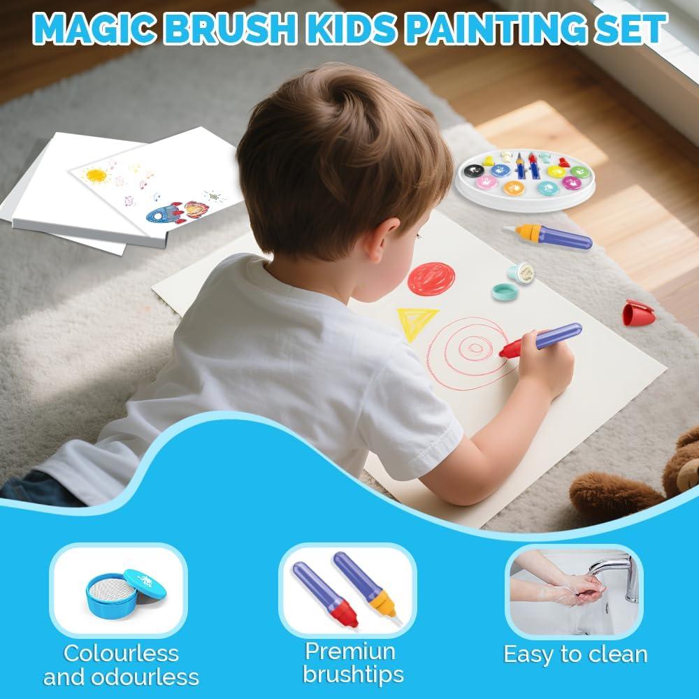 Pincel de Luz Mágica EJFOIEJ para Niños 3-9 Años - Pintura Sin Desorden