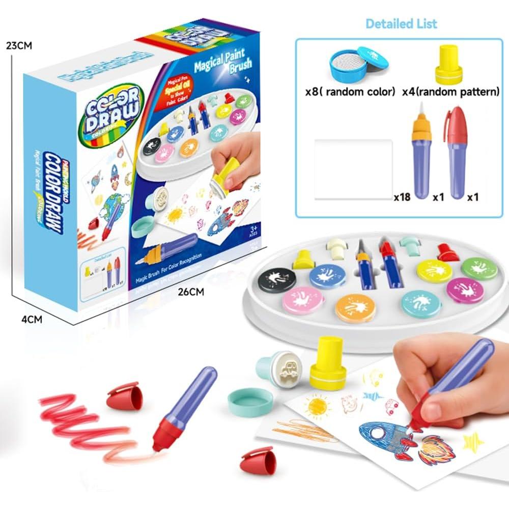 Pincel de Luz Mágica EJFOIEJ para Niños 3-9 Años - Pintura Sin Desorden