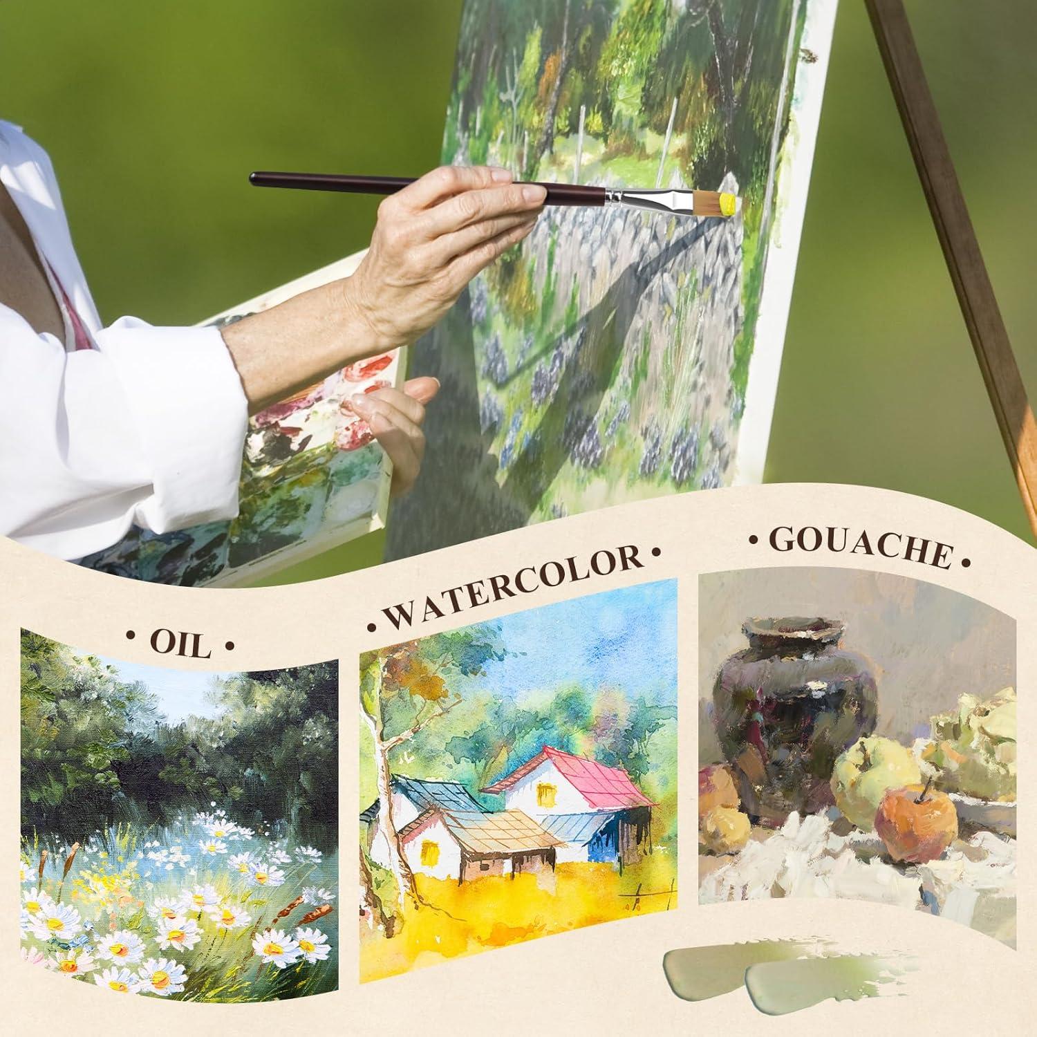 Set de 26 Pinceles REDSHELL para Pintura Acrílica y Acuarela