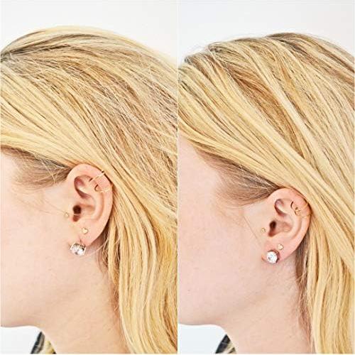 Cierre de Aretes Chrysmela Platino con Disco Hipoalergénico