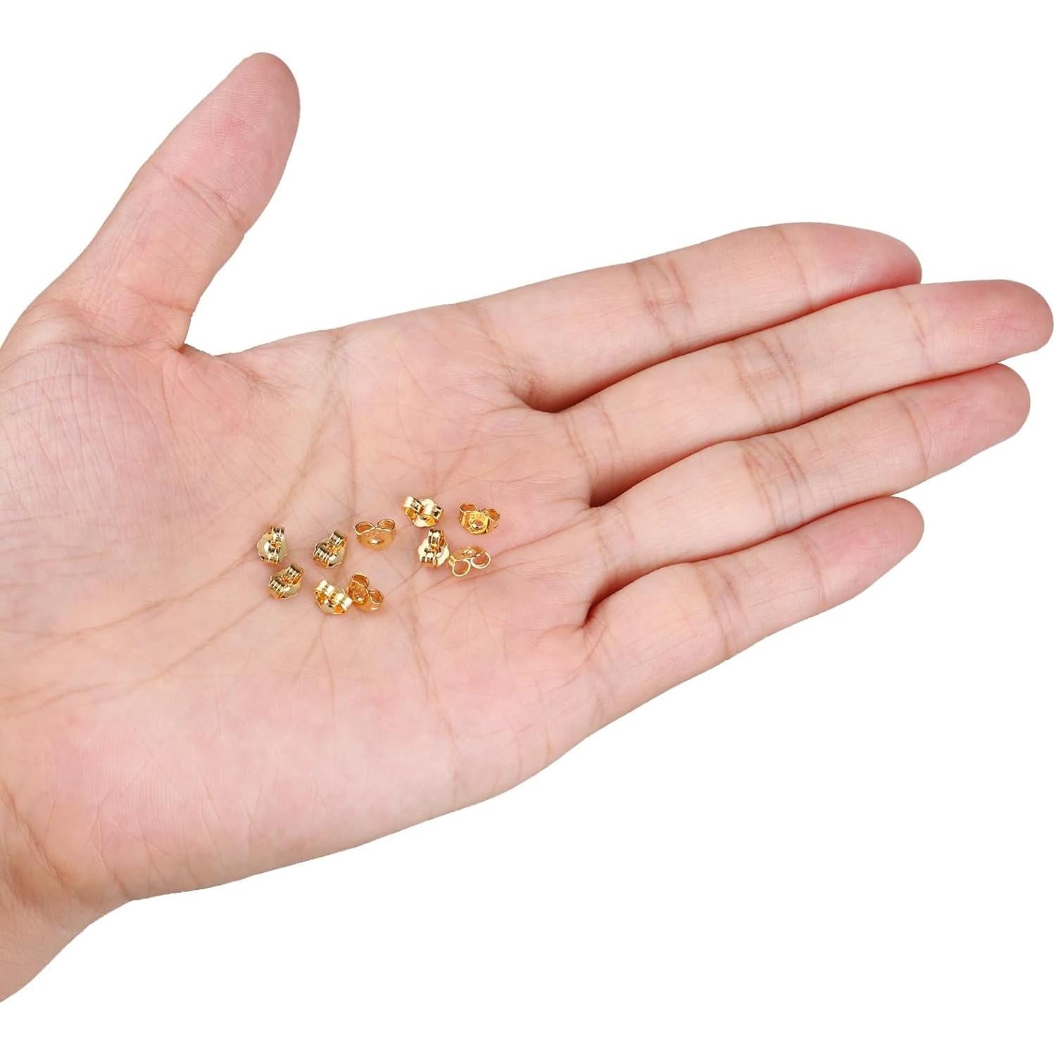 Respaldos de Aretes de Oro 14K Hipoalergénicos - 10 Piezas