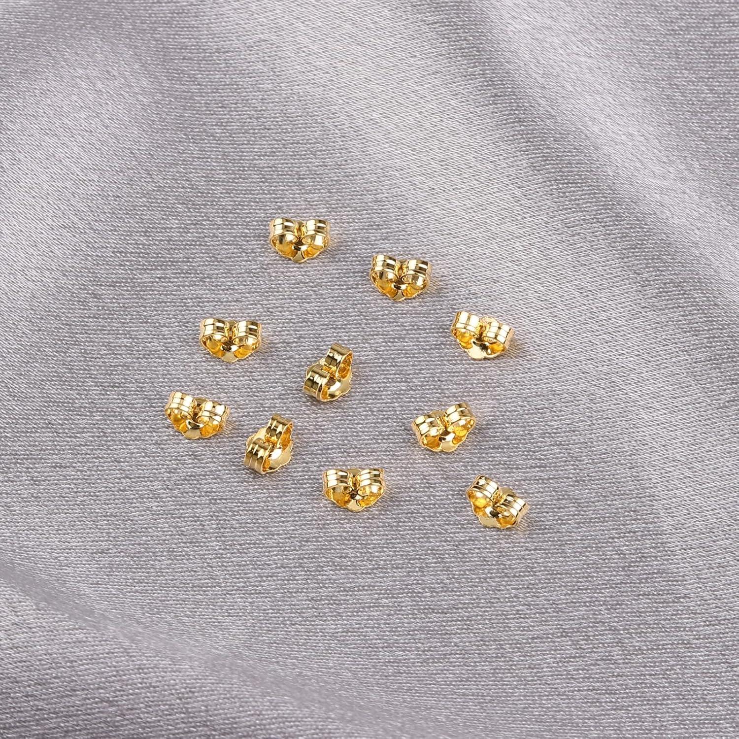 Respaldos de Aretes de Oro 14K Hipoalergénicos - 10 Piezas