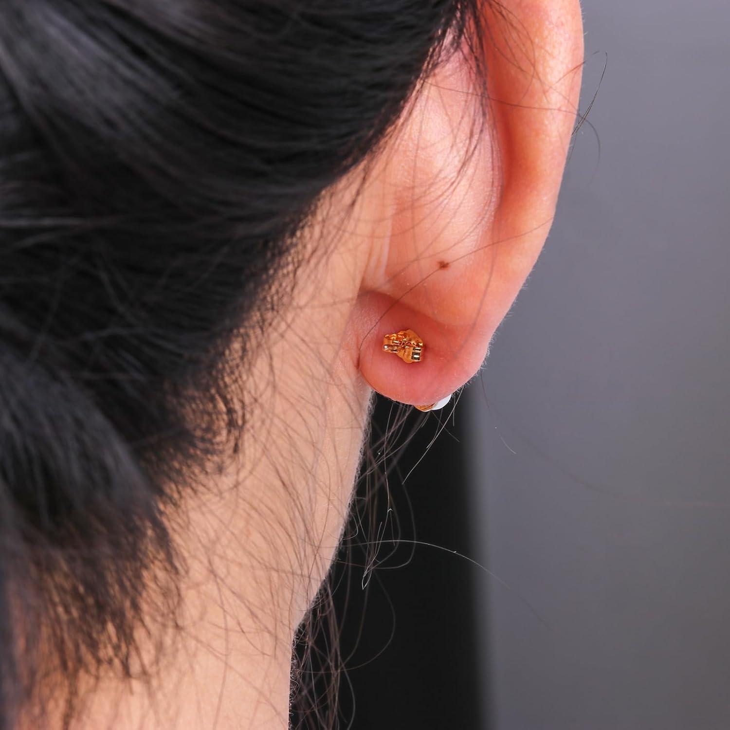 Respaldos de Aretes de Oro 14K Hipoalergénicos - 10 Piezas