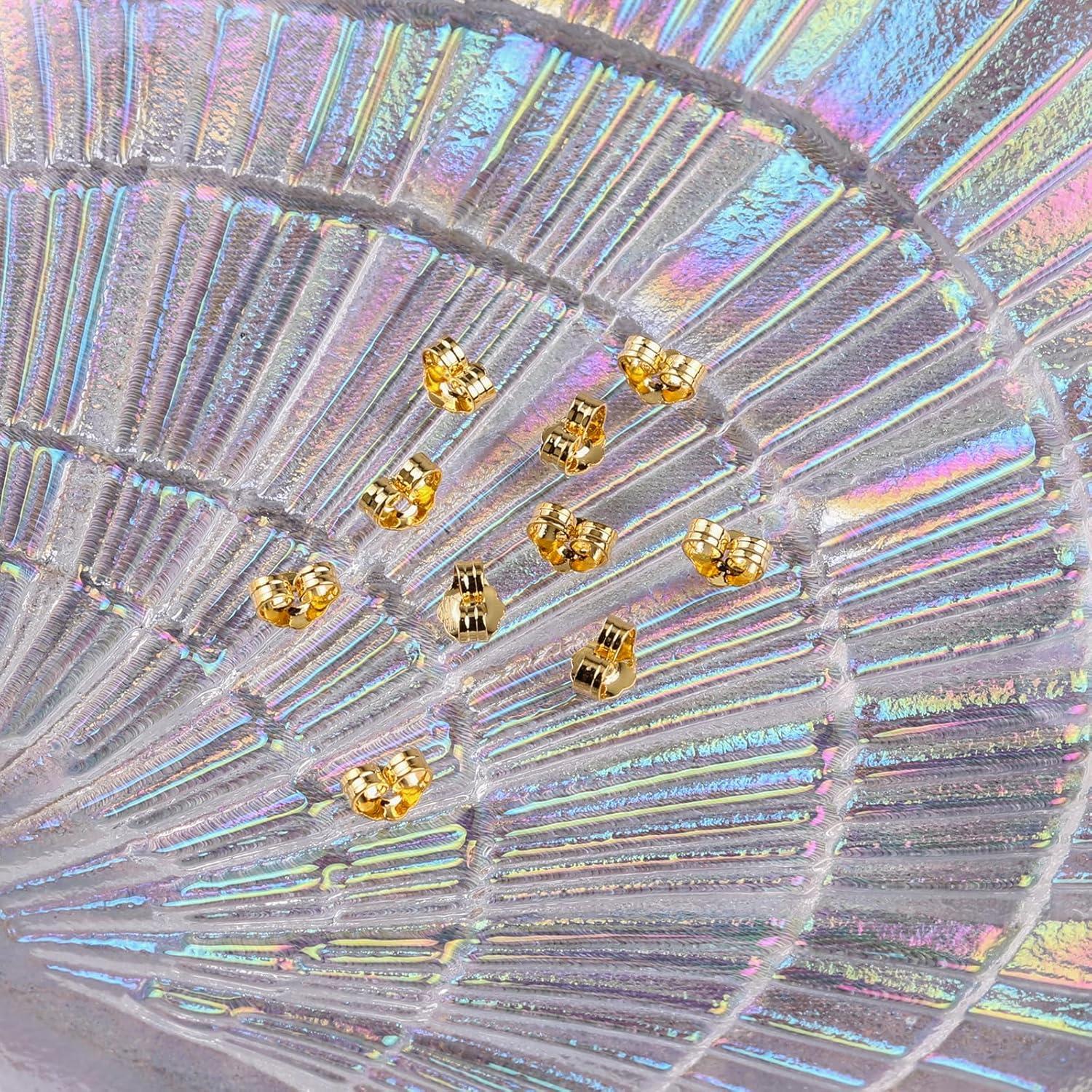 Respaldos de Aretes de Oro 14K Hipoalergénicos - 10 Piezas