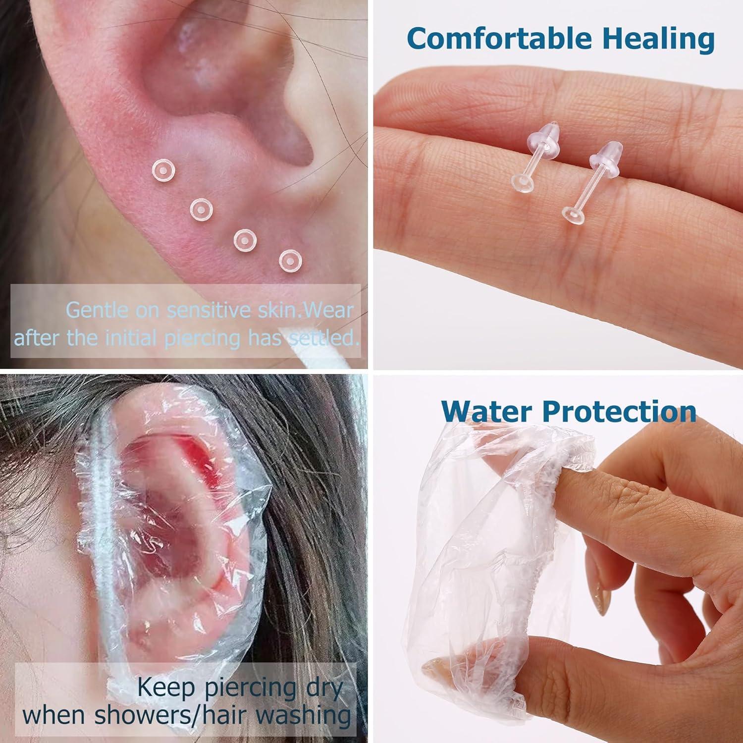 Kit de Perforación de Orejas KRFY con Pistola y Pendientes Oro