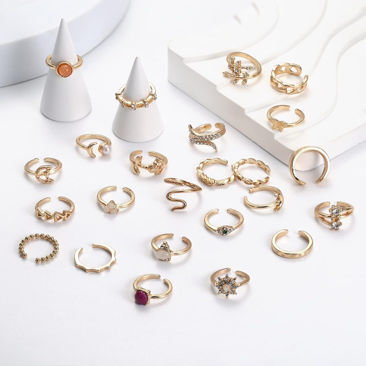 Juego de 48 Anillos Abiertos Ajustables para Dedo de Pie Subiceto - Oro