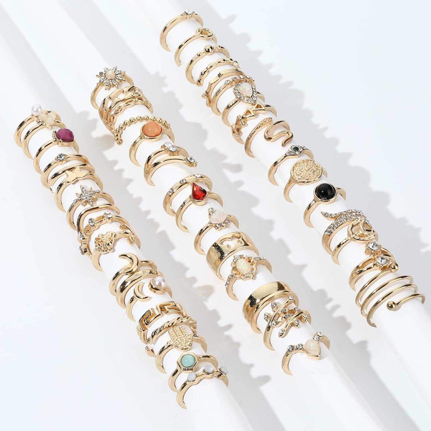 Juego de 48 Anillos Abiertos Ajustables para Dedo de Pie Subiceto - Oro