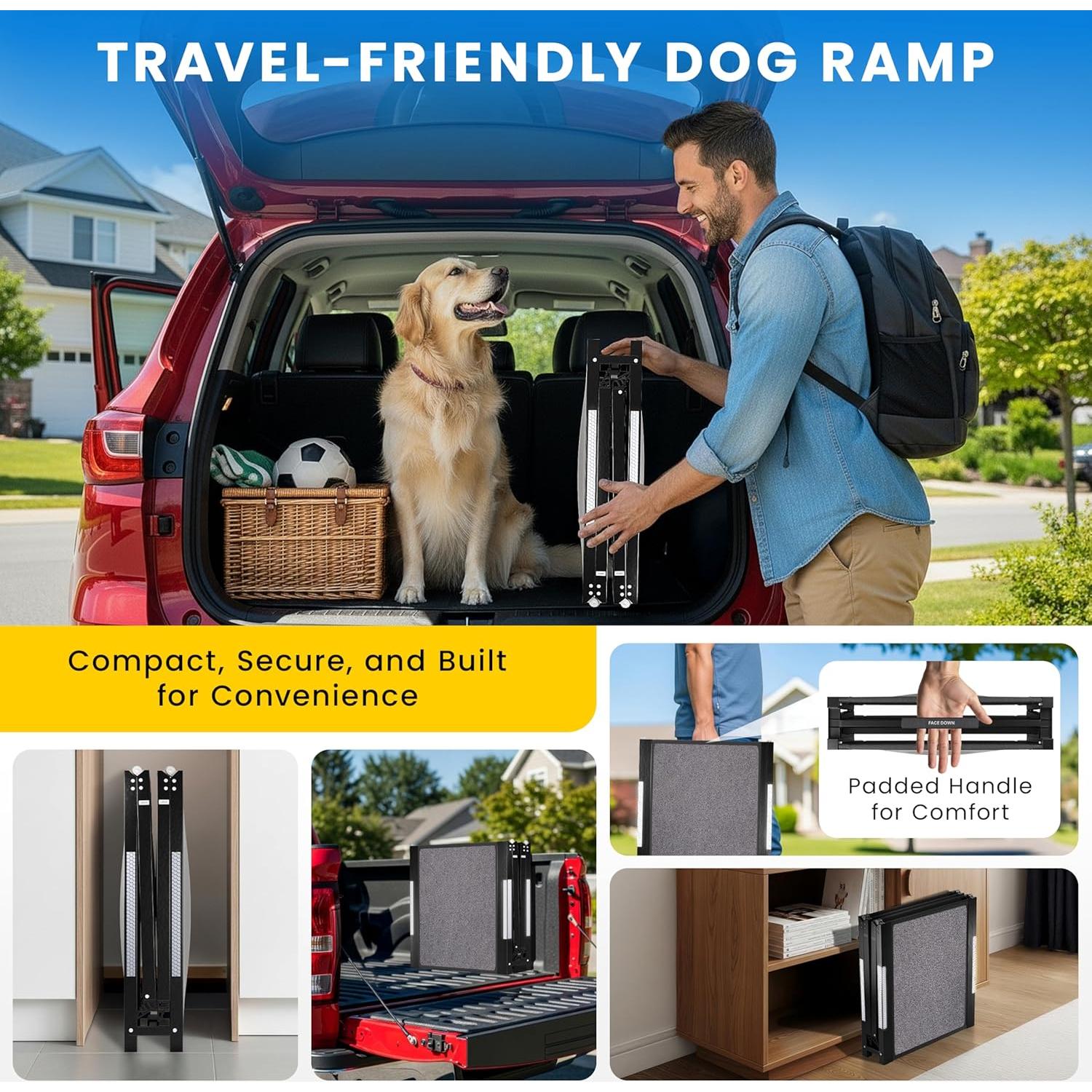 Rampa Plegable para Perros Pathosio Pets 160 cm Antideslizante