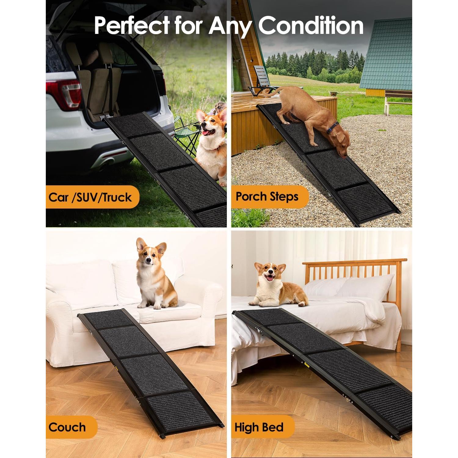 Rampa Plegable para Perros Deekuiwi 160 cm Antideslizante