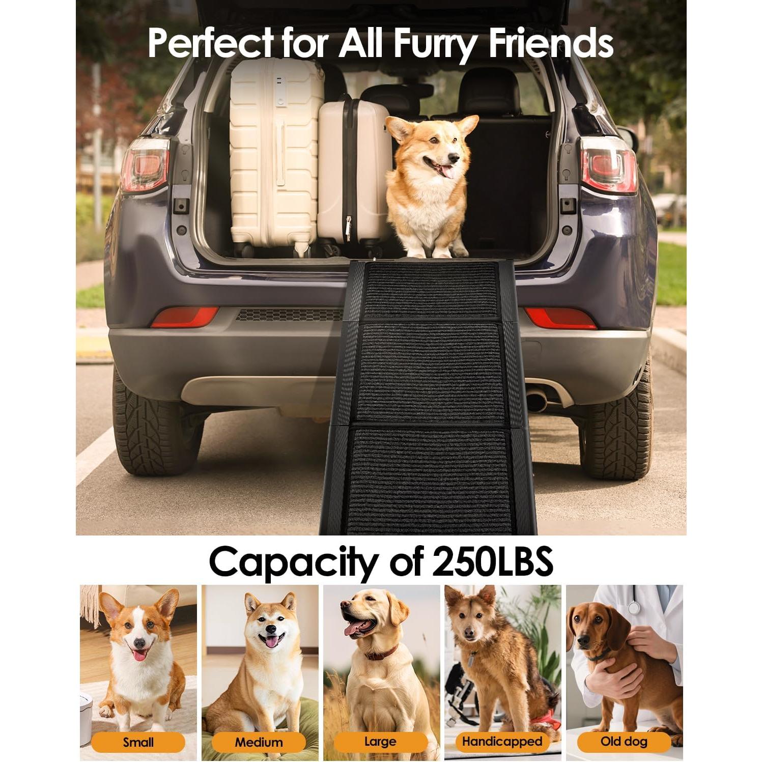 Rampa Plegable para Perros Deekuiwi 160 cm Antideslizante