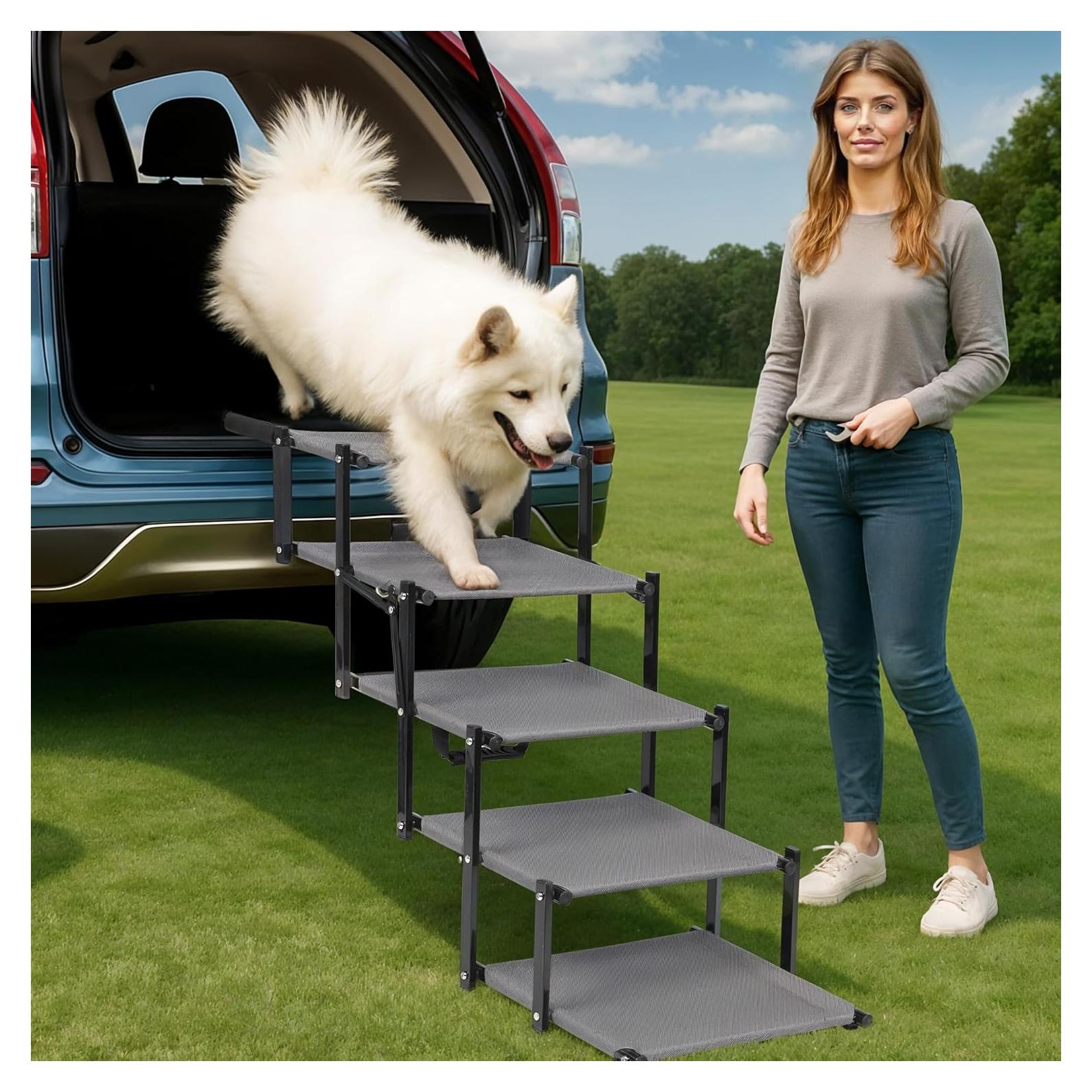 Escalera Plegable para Perros EOSET - Soporta 90.7 kg, Antideslizante