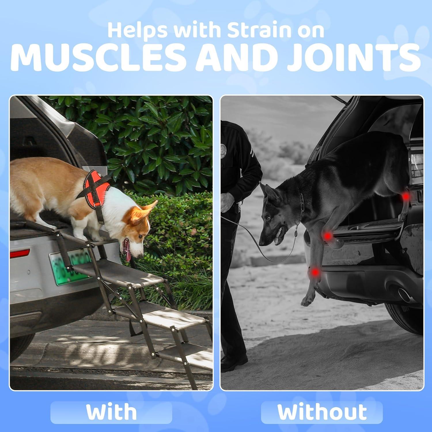 Escalera Plegable para Perros EOSET - Soporta 90.7 kg, Antideslizante