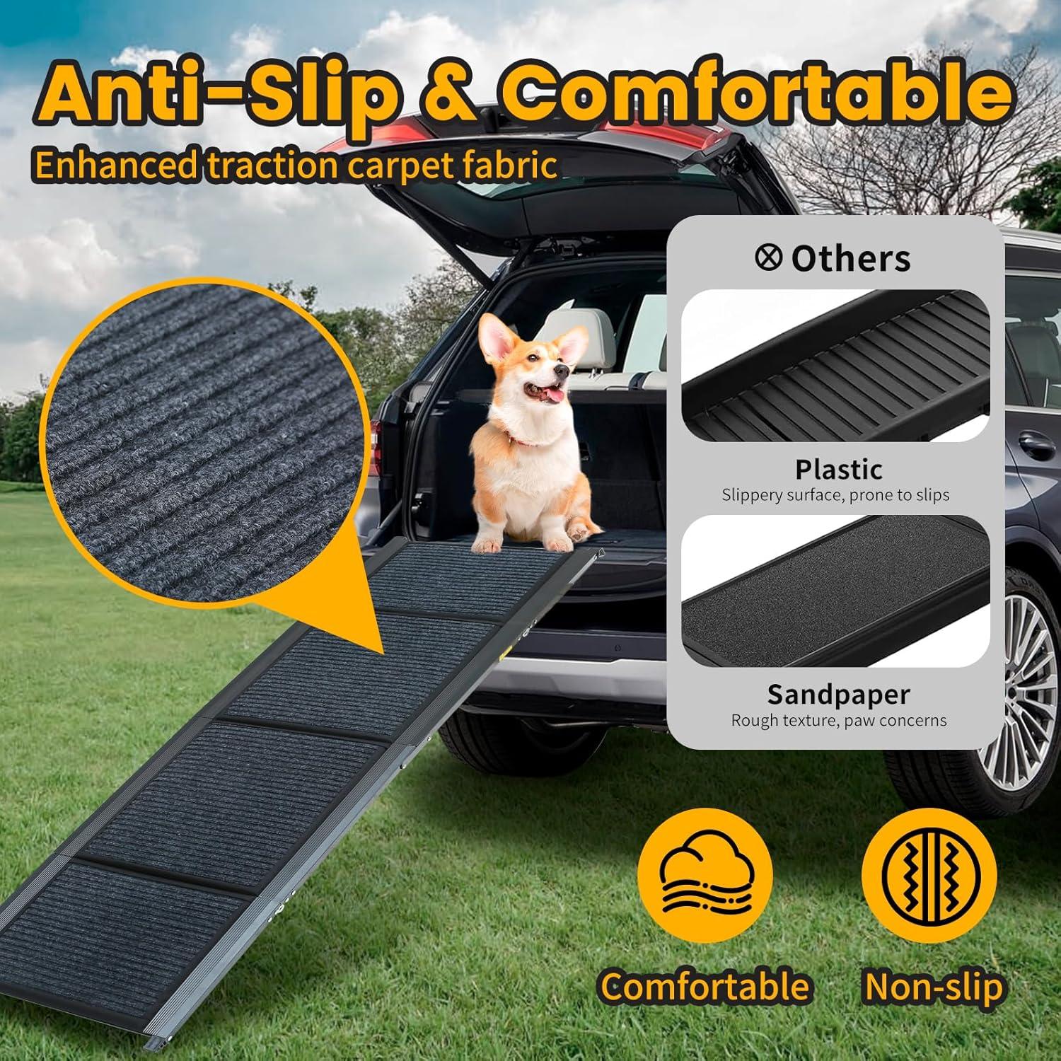 Rampa Plegable de Aluminio PawStep 51014 para Perros 160 cm