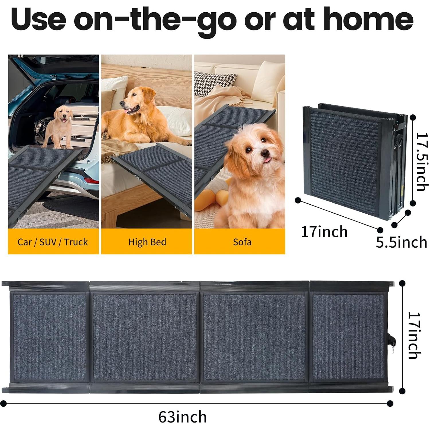 Rampa Plegable de Aluminio PawStep 51014 para Perros 160 cm