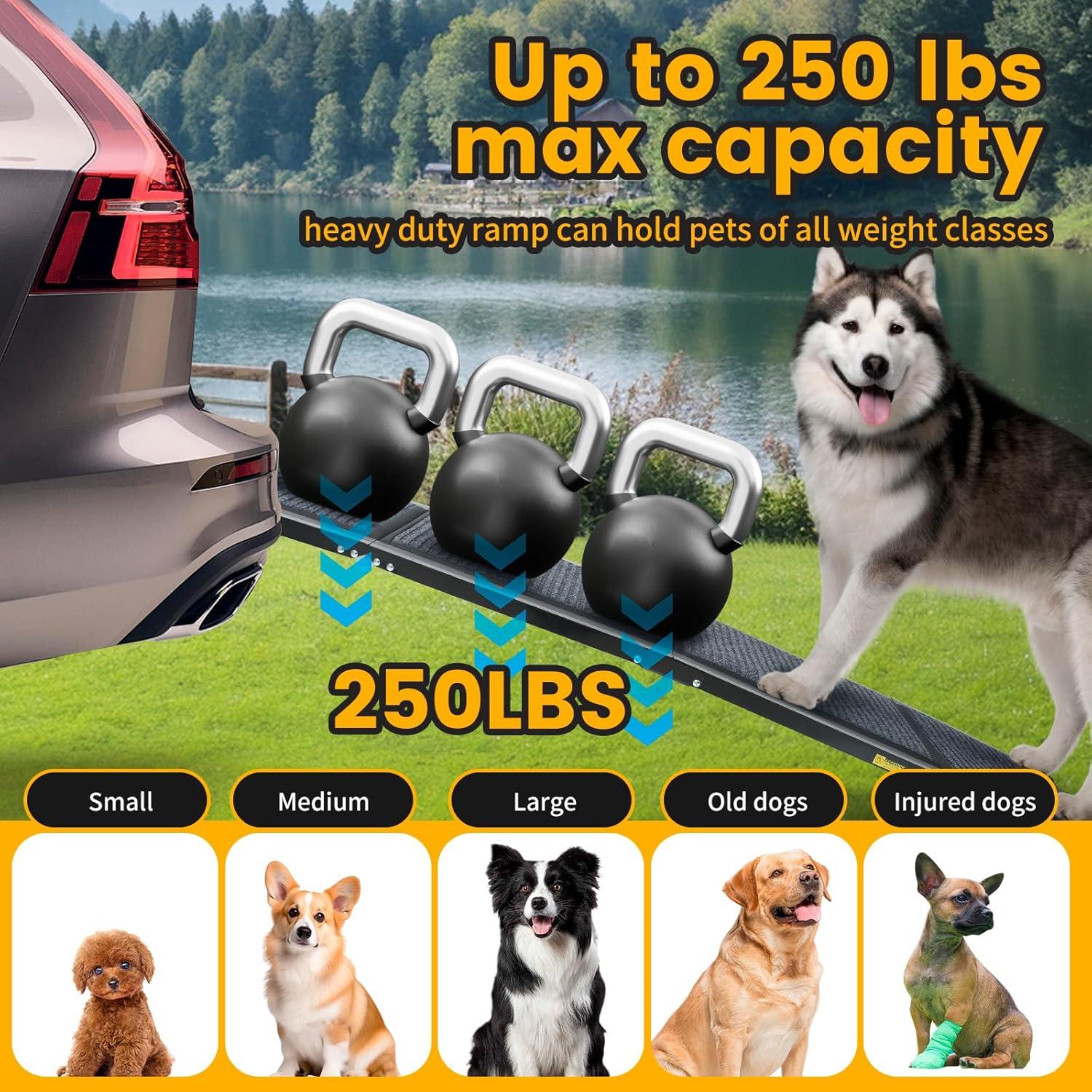 Rampa Plegable de Aluminio PawStep 51014 para Perros 160 cm