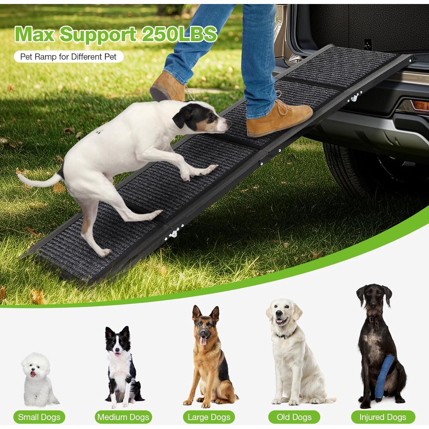 Rampa Plegable para Perros FAHKNS 160 cm Antideslizante 113 kg