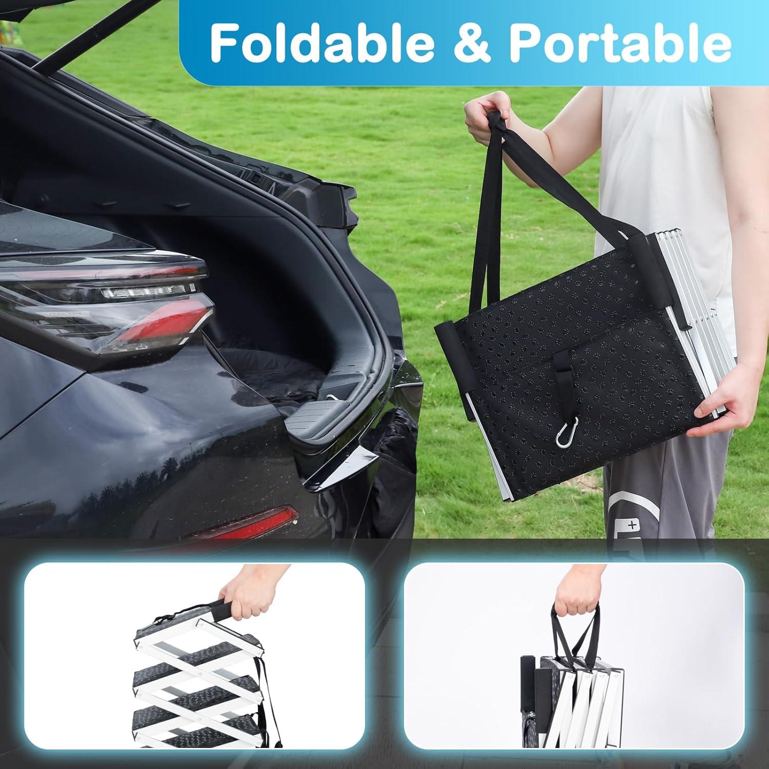 Escaleras para Perros Uross 4 Pasos Ajustables Aluminio