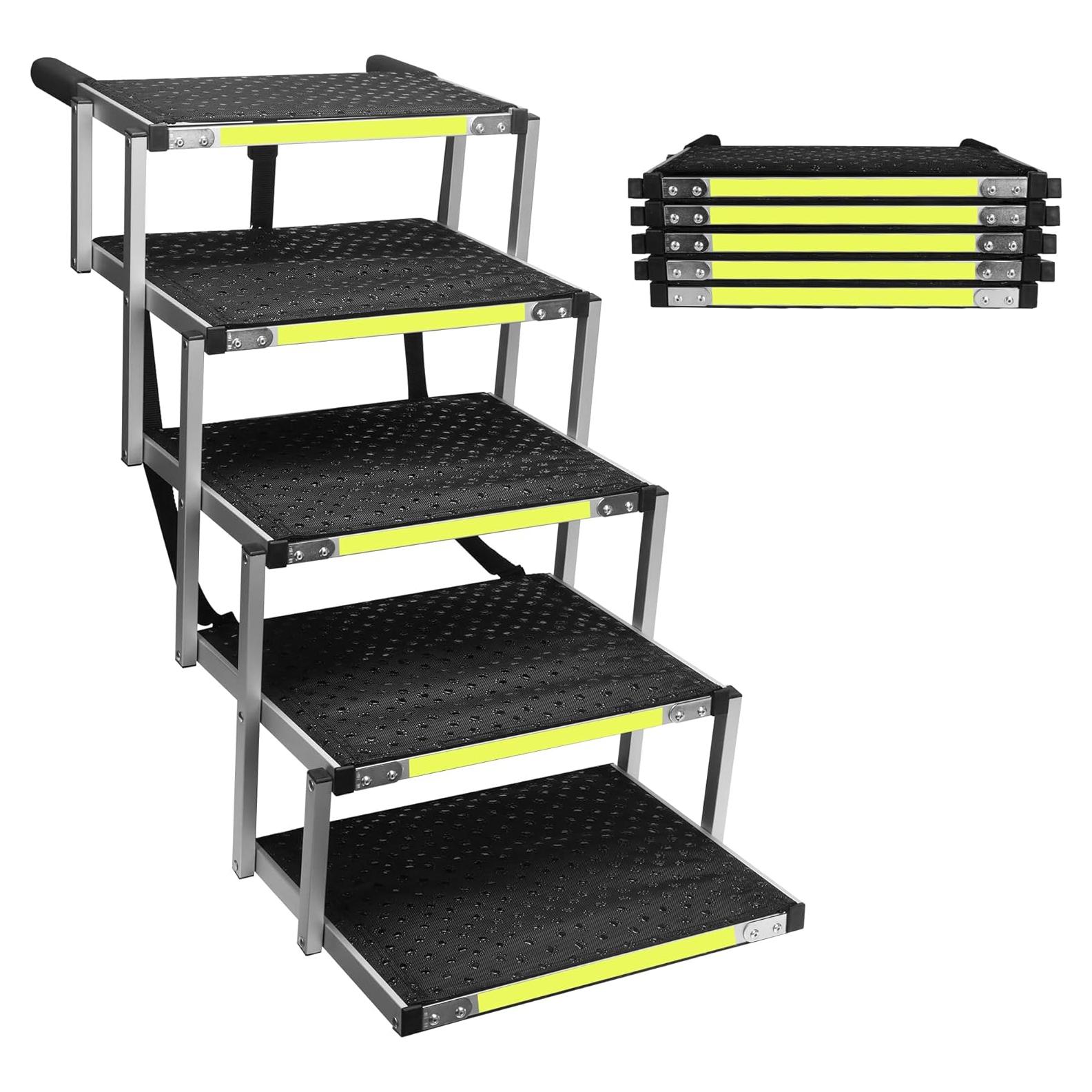 Escalera para Perros KZYZZFRID 5 Pasos Aluminio Antideslizante