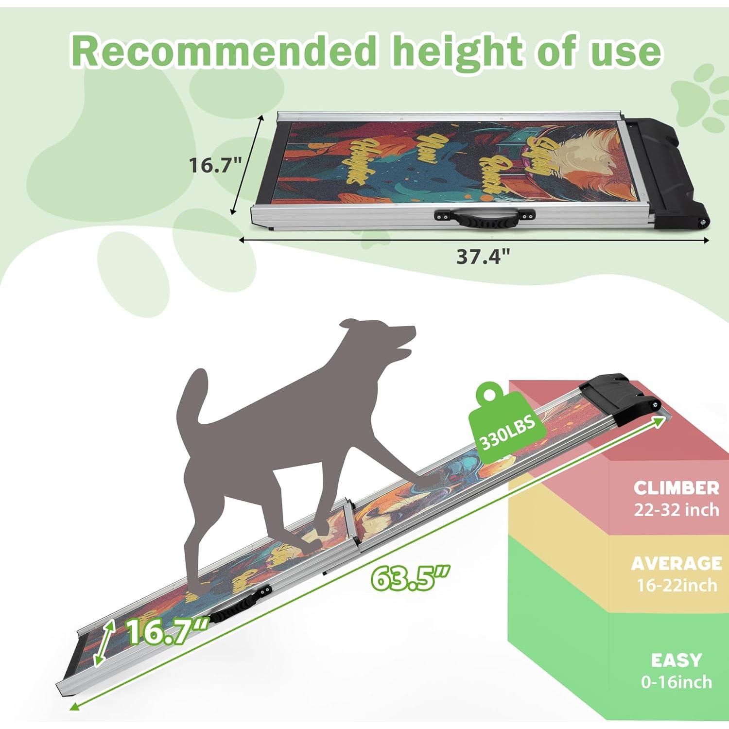 Rampa Telescópica para Perros COZIWOW - Aluminio 150KG