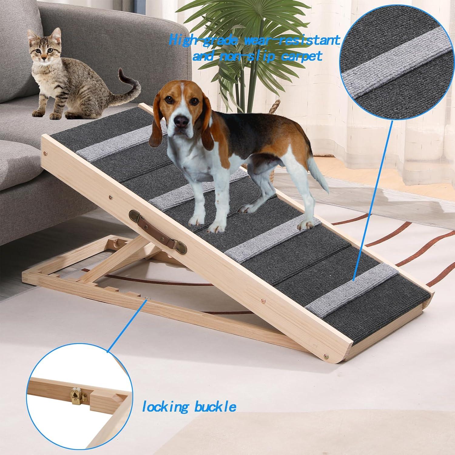 Rampa Plegable para Perros Wotunest 2-en-1 Ajustable 30-60 cm