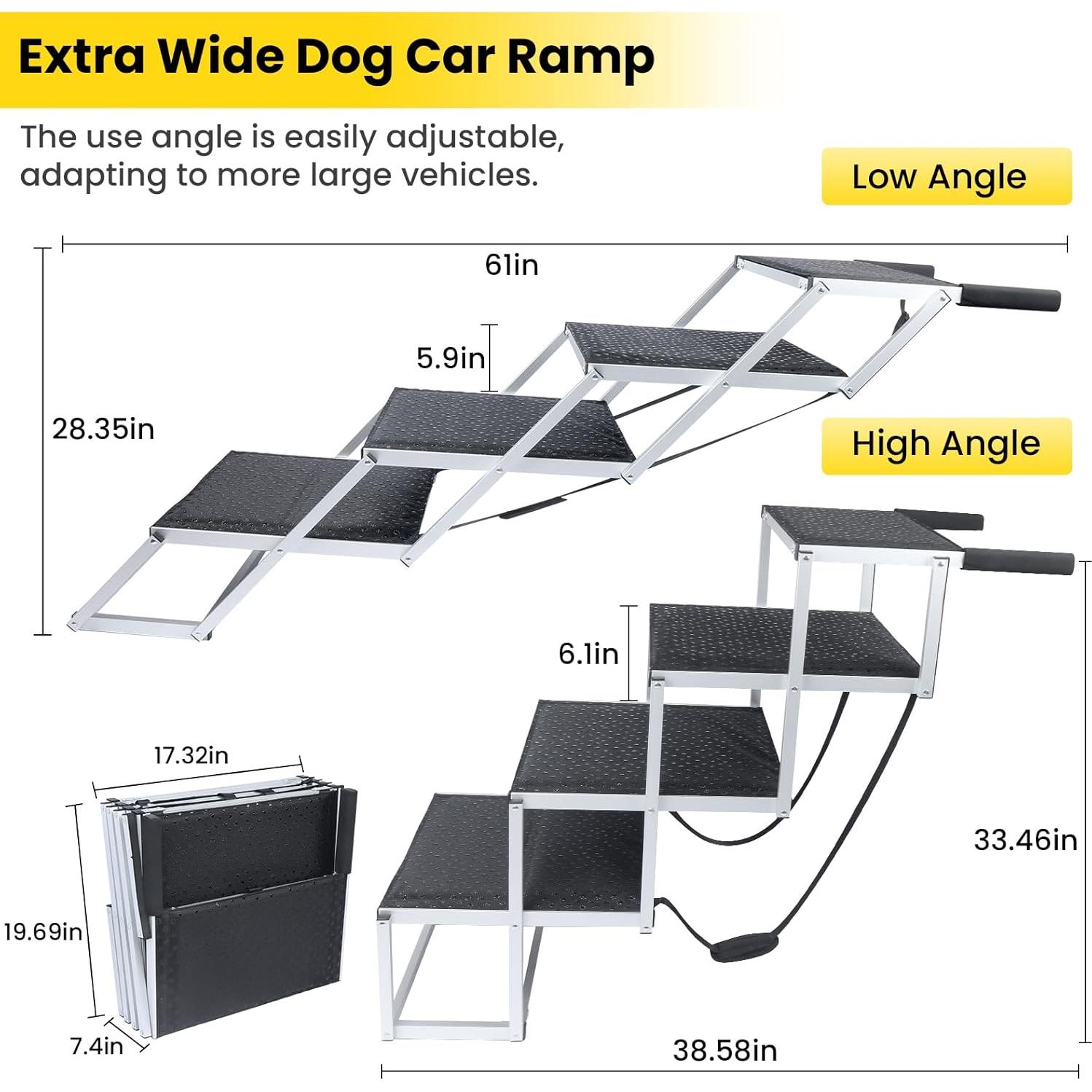 Rampa Plegable para Perros YOOKESEN Extra Ancha 113.4 kg