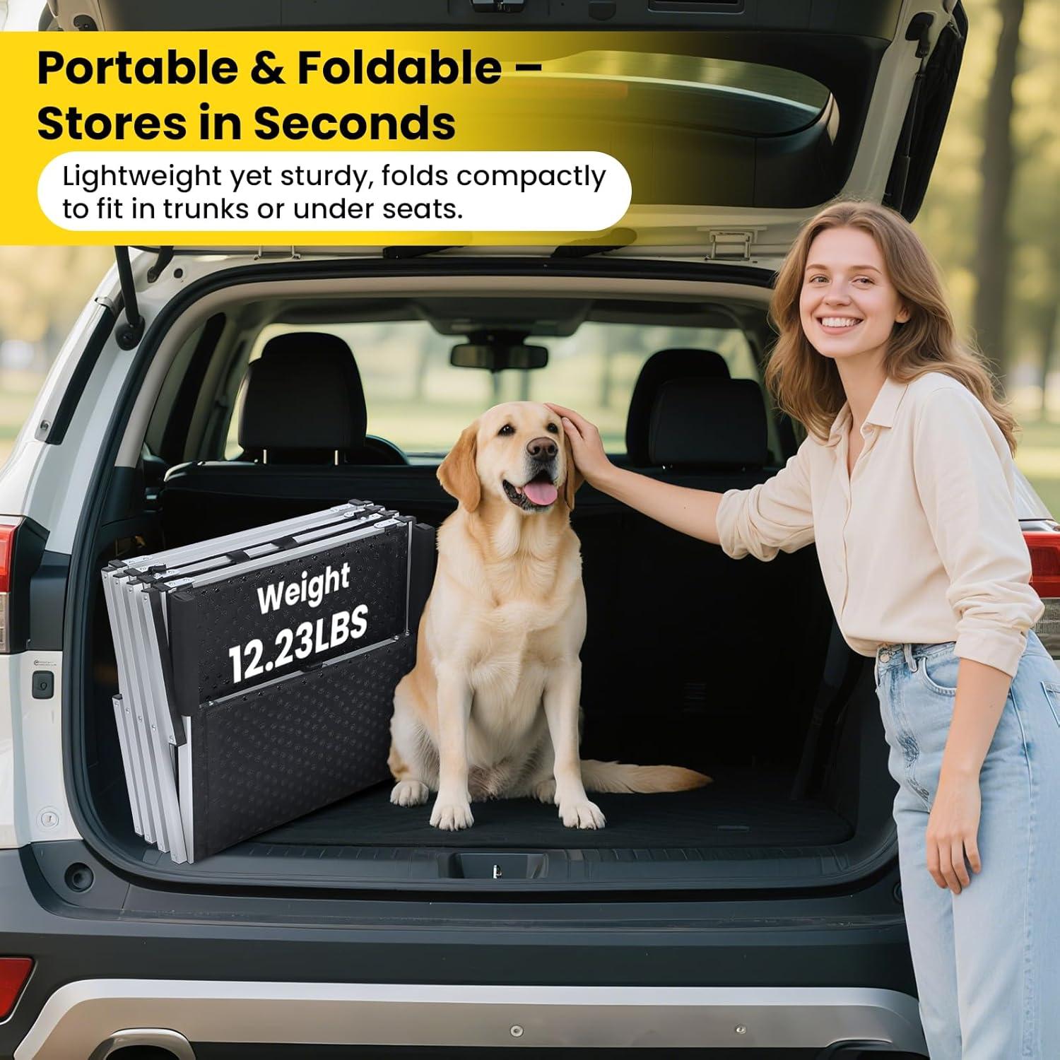 Rampa Plegable para Perros YOOKESEN Extra Ancha 113.4 kg