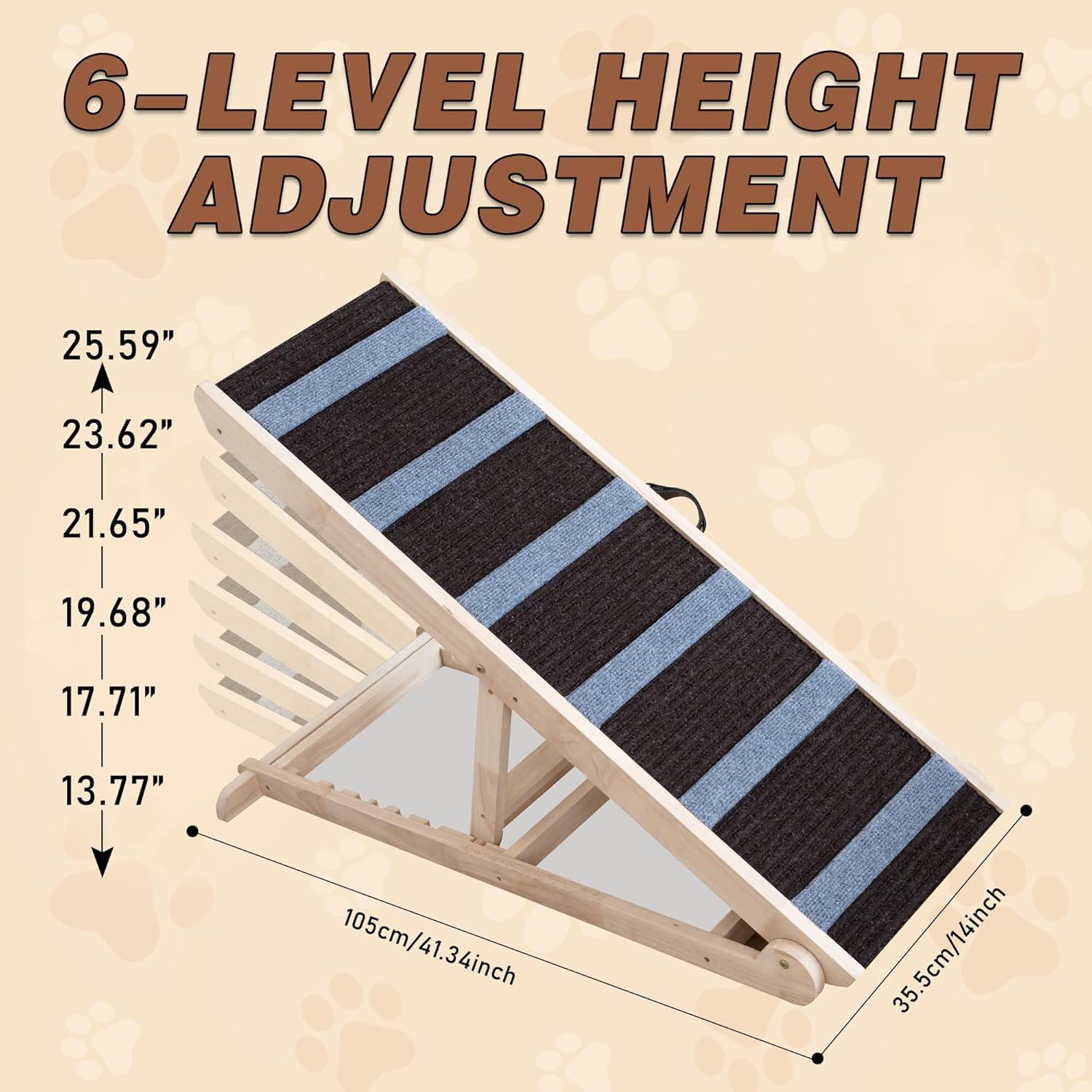 Rampa para Perros Plegable UNQBWE 6 Alturas Antideslizante