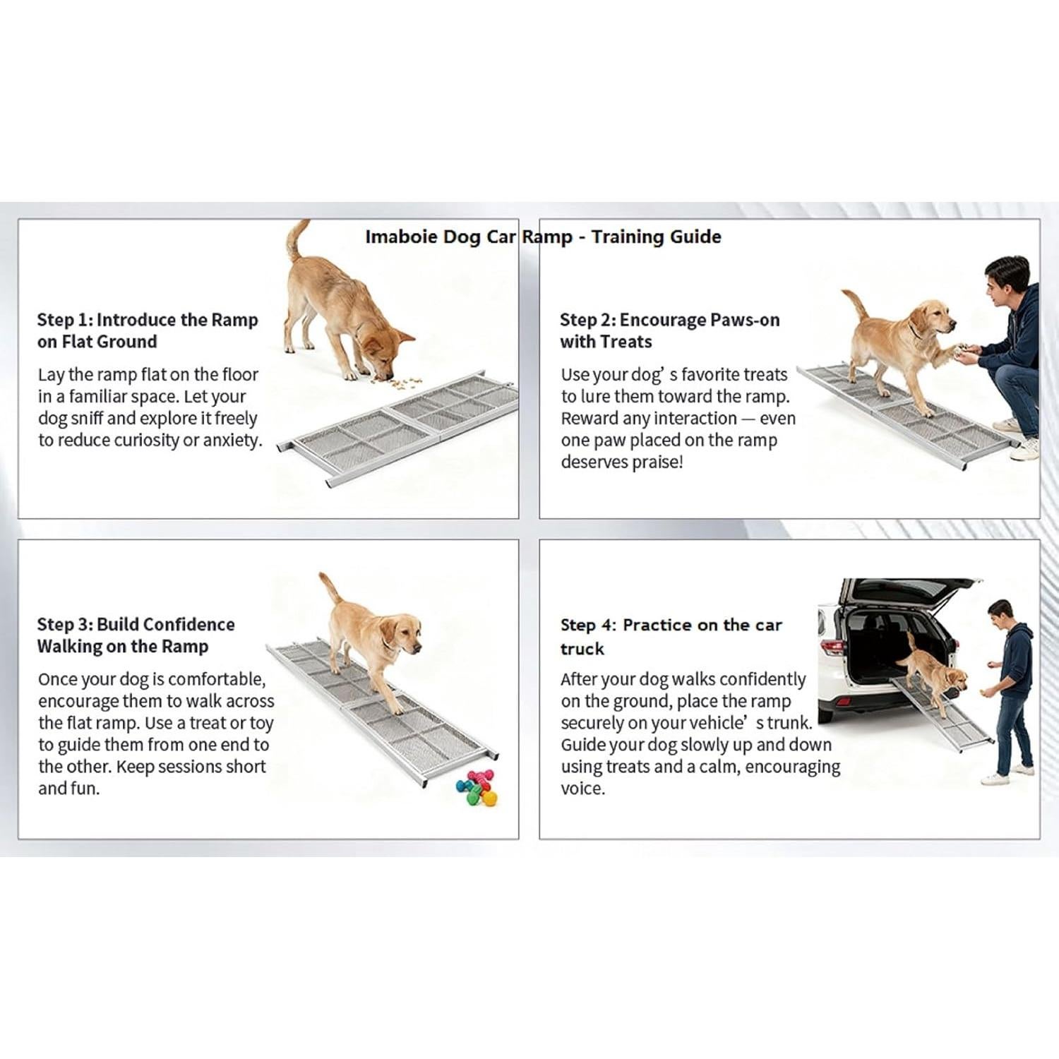 Rampa Plegable para Perros Imaboie 187.96cm Antideslizante 113.4kg