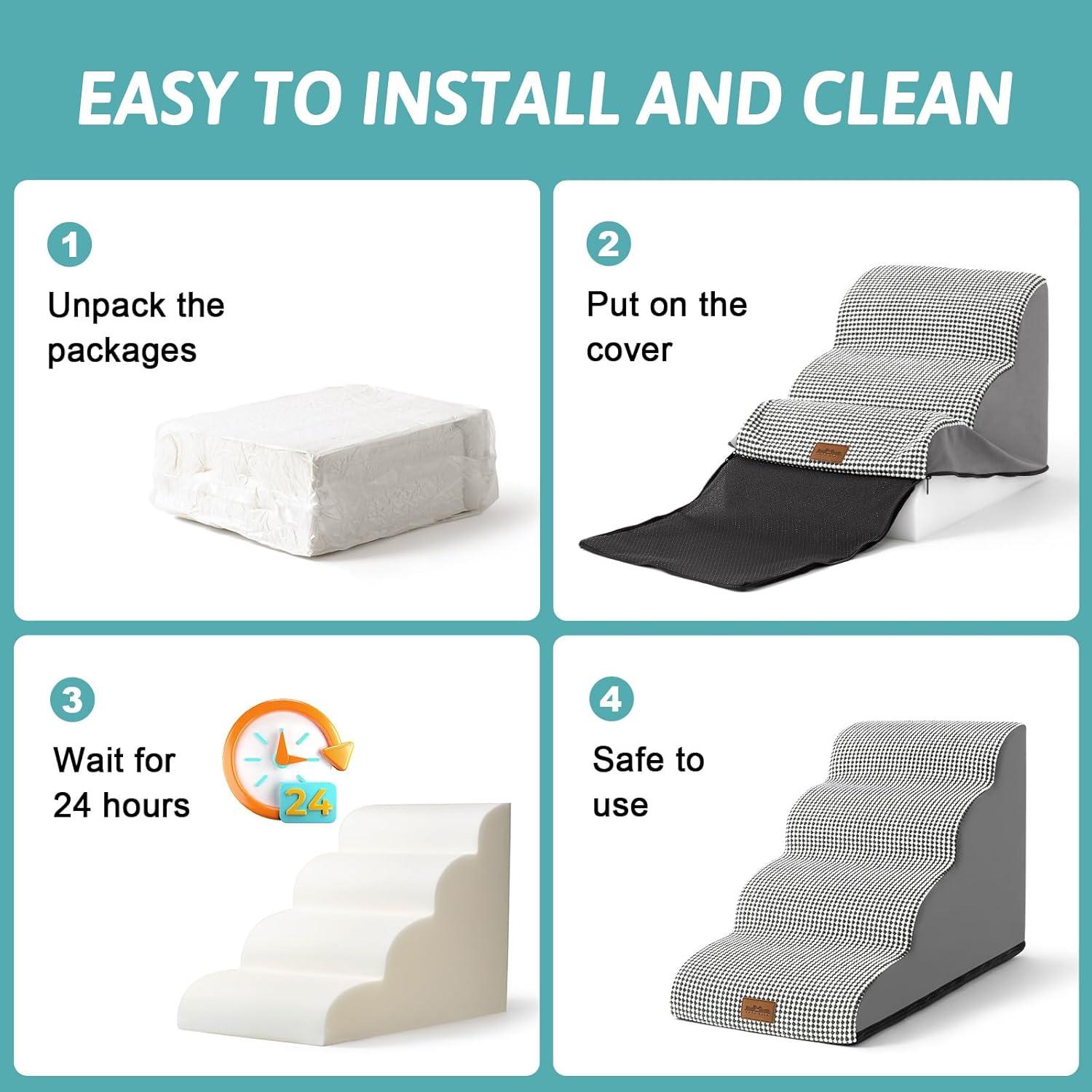 Escalera para Perros COZY KISS 5 Escalones 40x84x57 cm