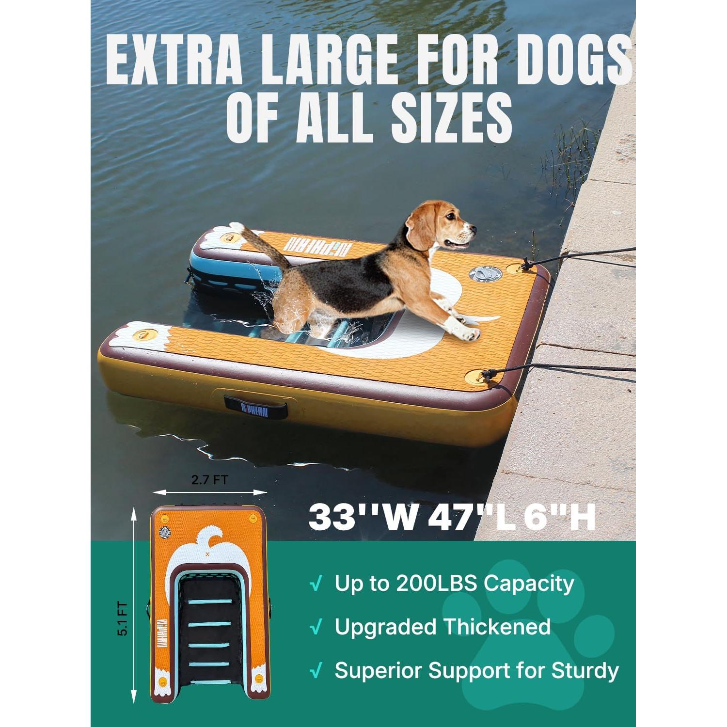 Rampa Inflable para Perros Niphean 90kg Antideslizante