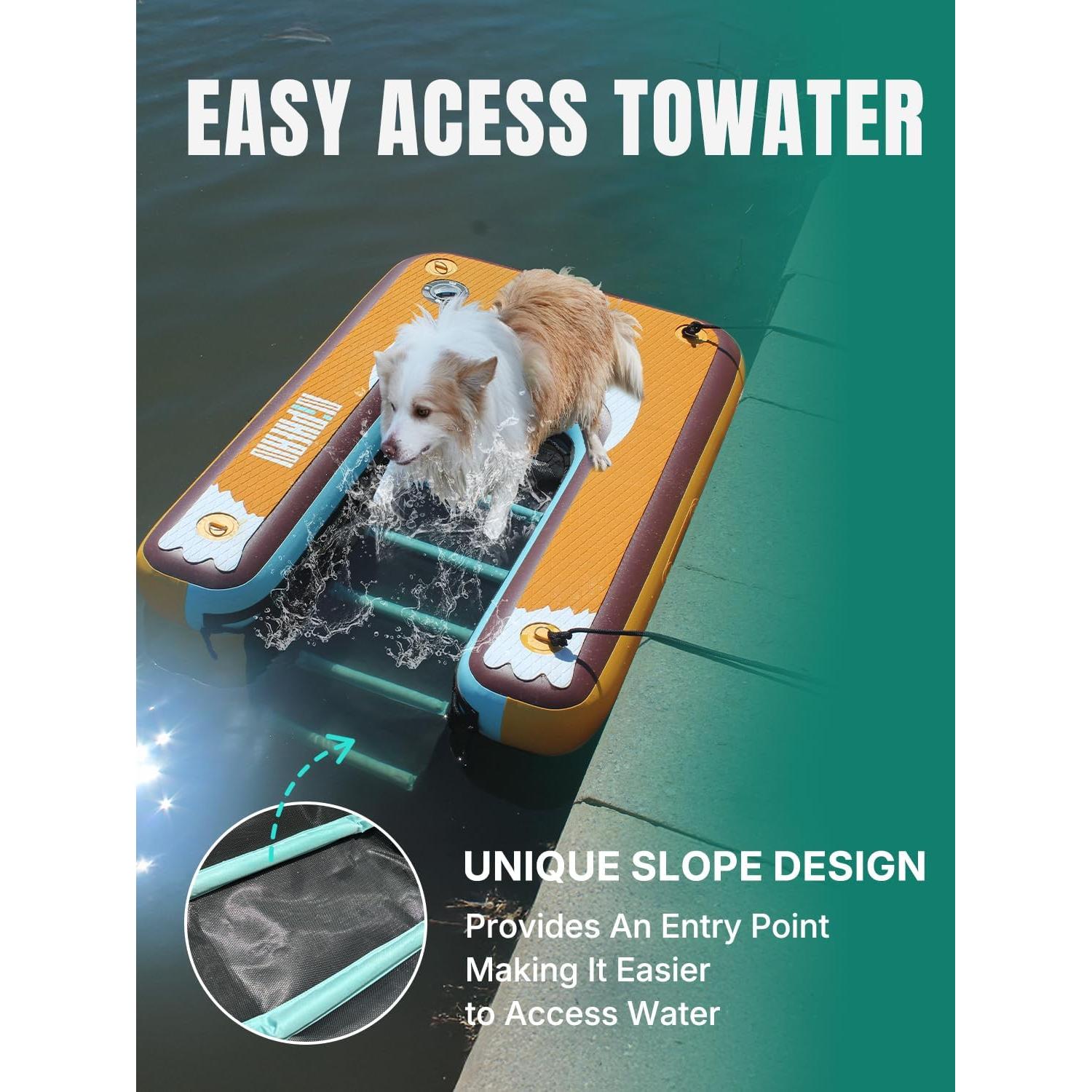 Rampa Inflable para Perros Niphean 90kg Antideslizante